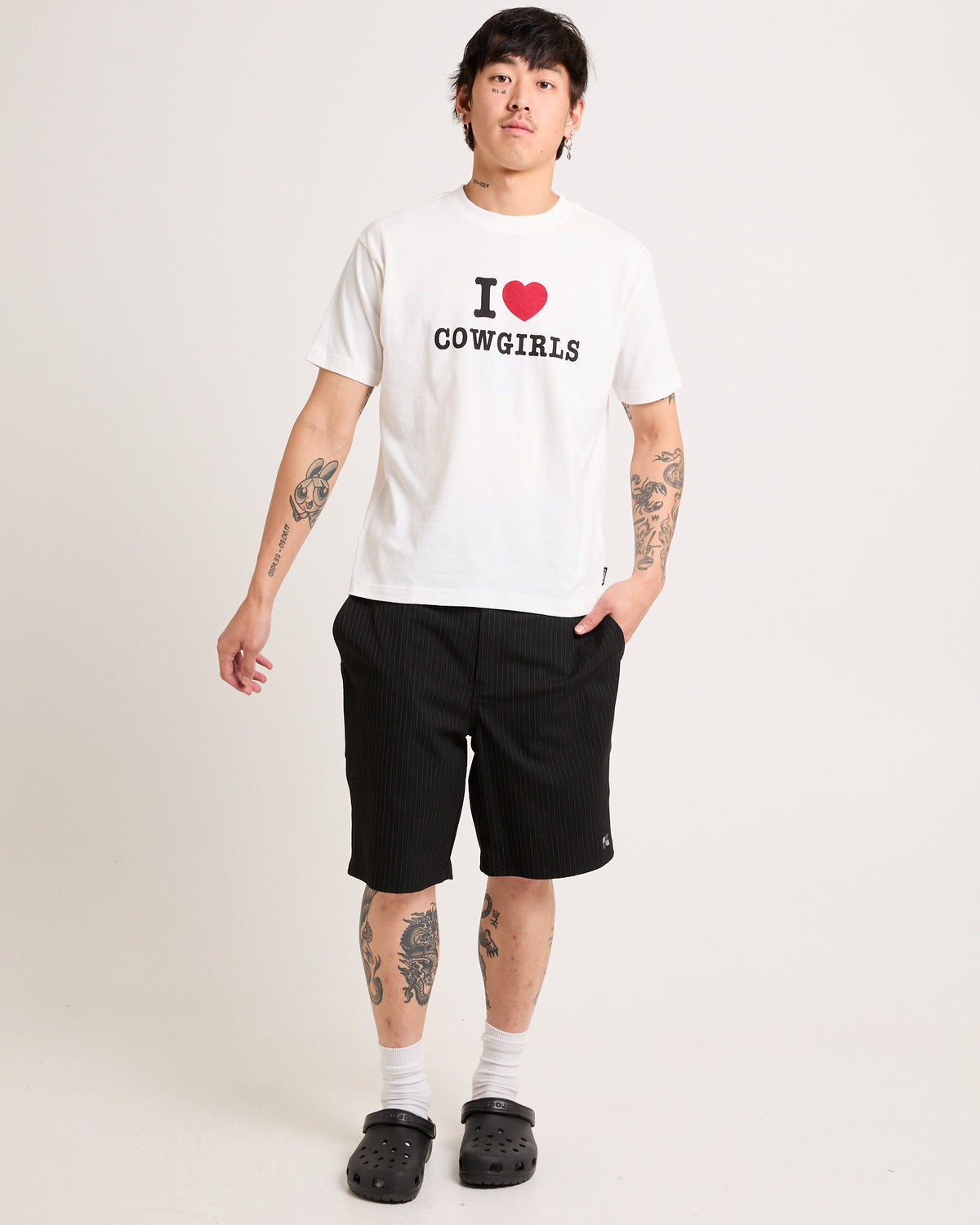 Love Life Shrunken T- Shirt VINTAGE WHITE