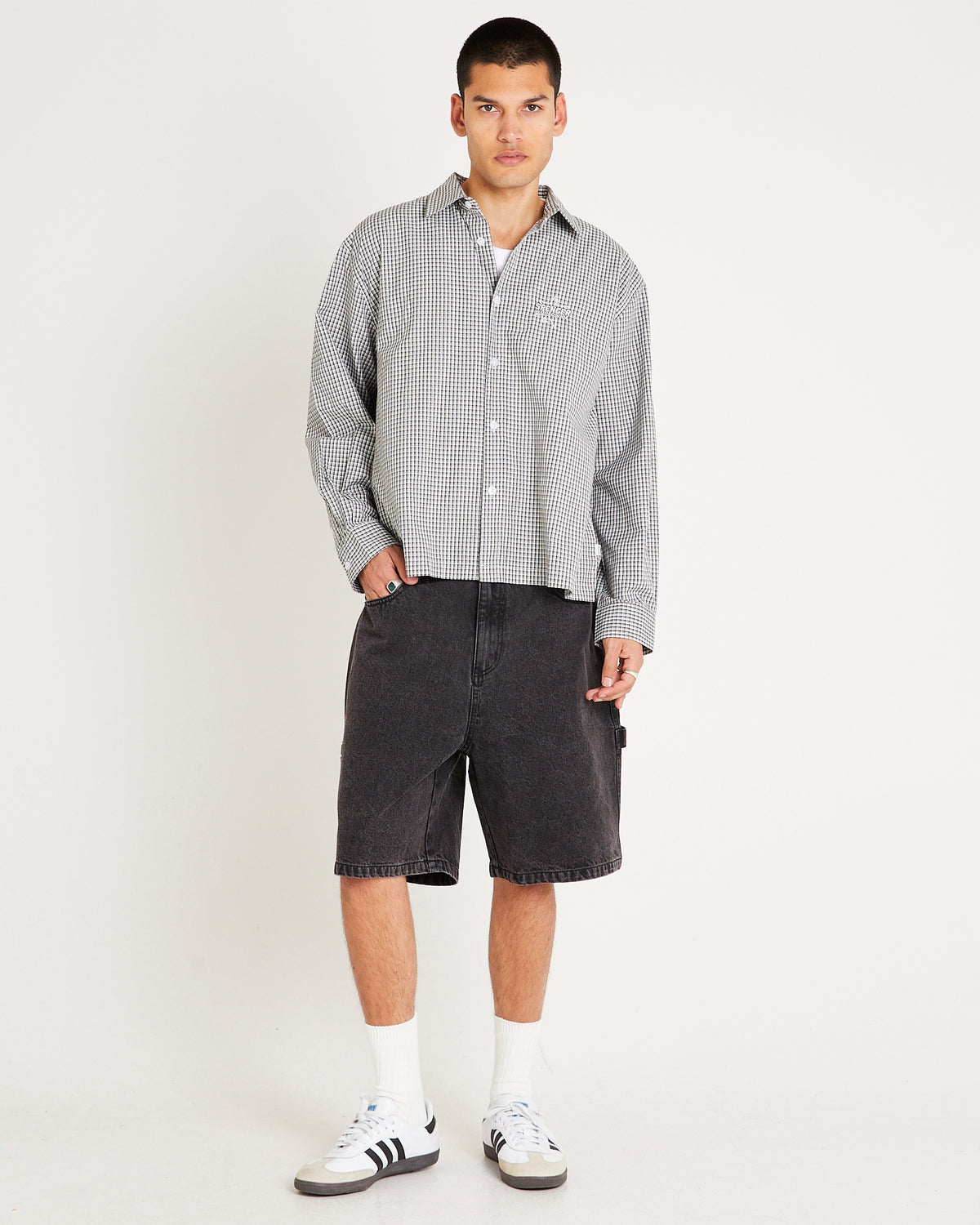 Oslo Carpenter Denim Shorts BLACK