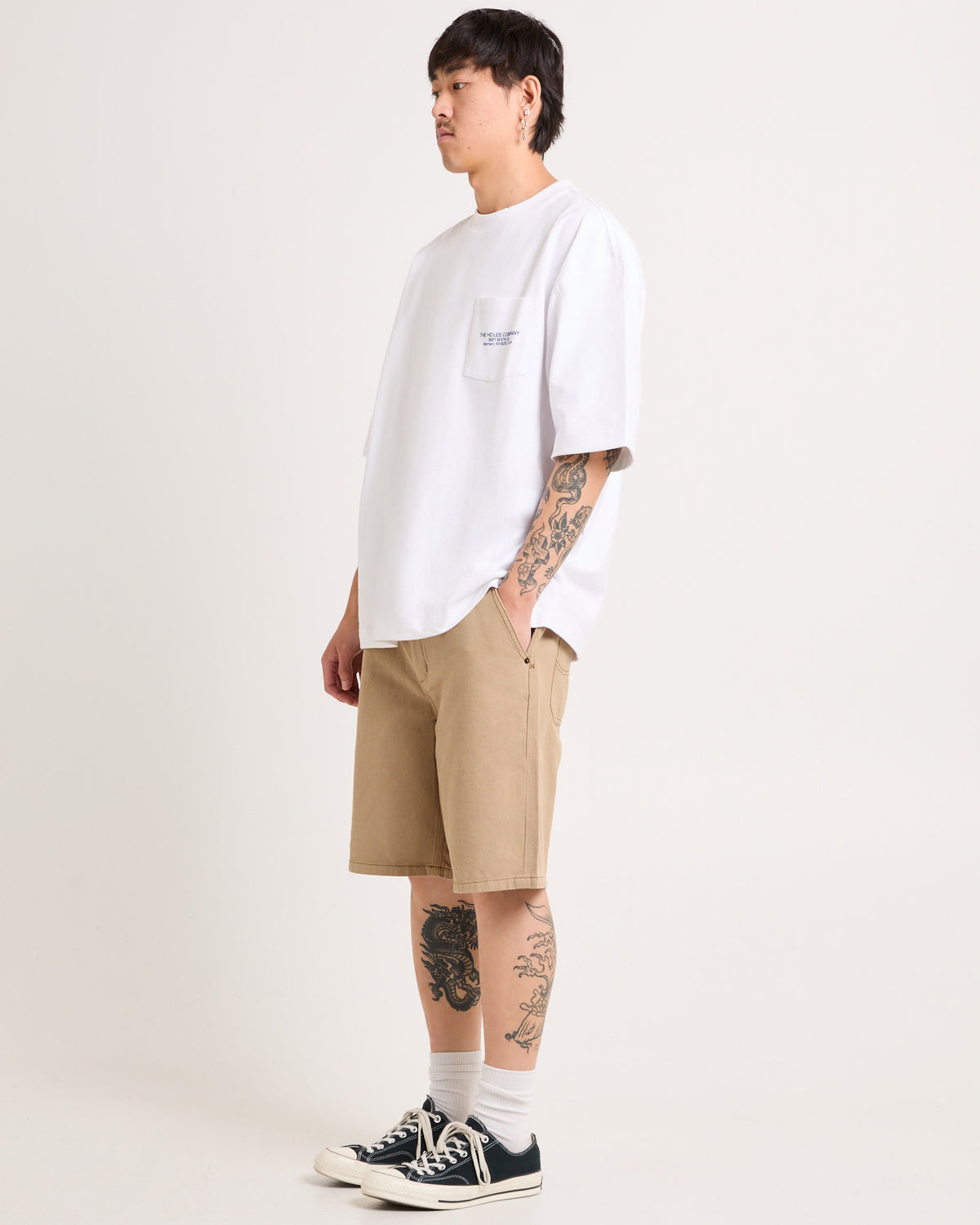 L-Five Biggie Baggy Worker Shorts SANDSTONE