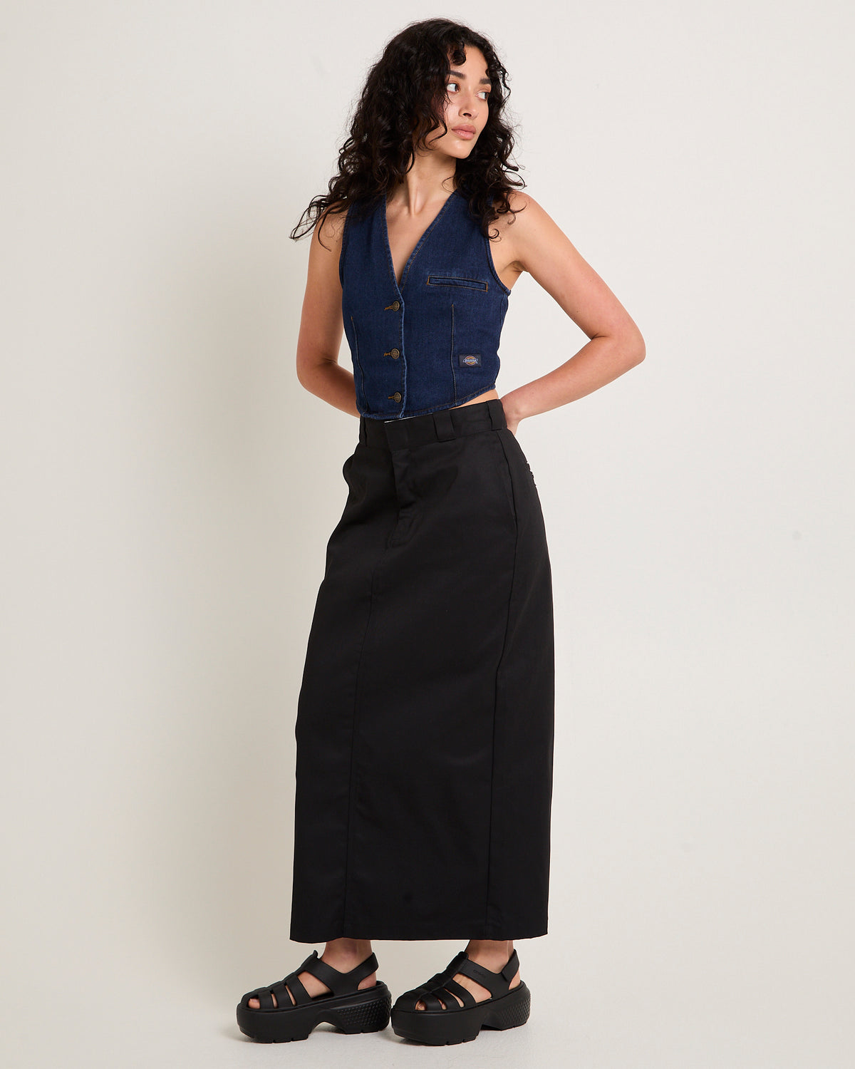 Del Rio Cropped Vest DARK INDIGO