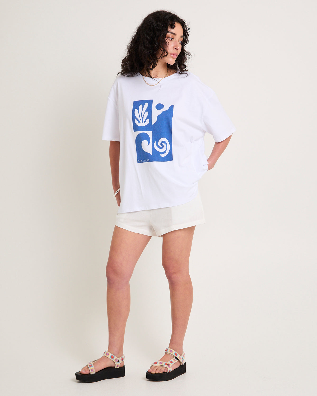 Rise And Shine Oversized T-Shirt WHITE