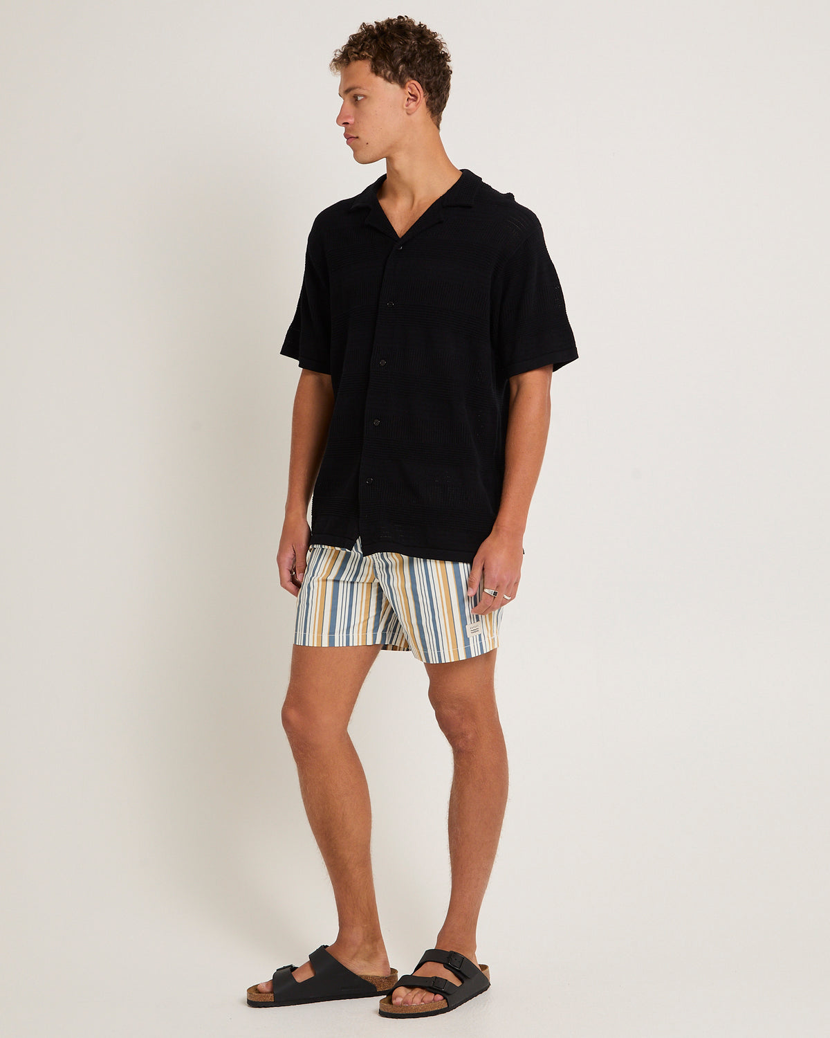 Galvin Striped Boarshorts BLUE