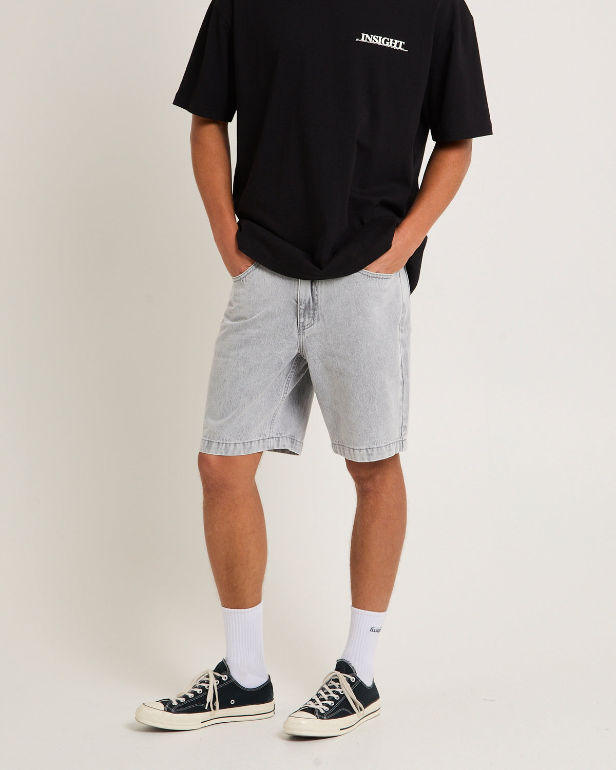 Knocker Vintage Denim Shorts PEBBLE