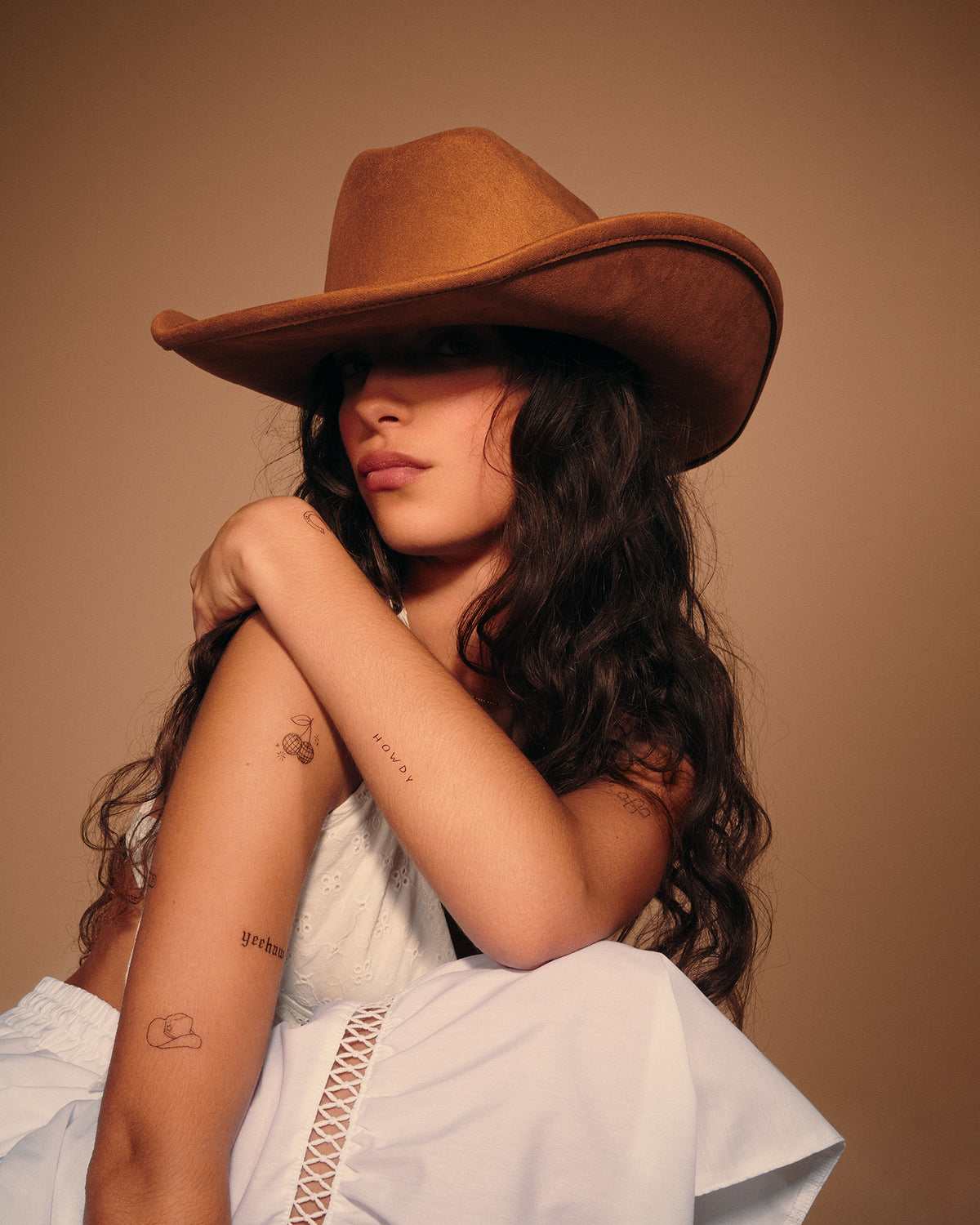 Disco Cowgirl Temporary Tattoo Pack BLACK