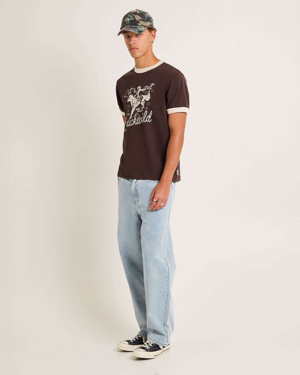 Rodeo Ringer T- Shirt BROWN