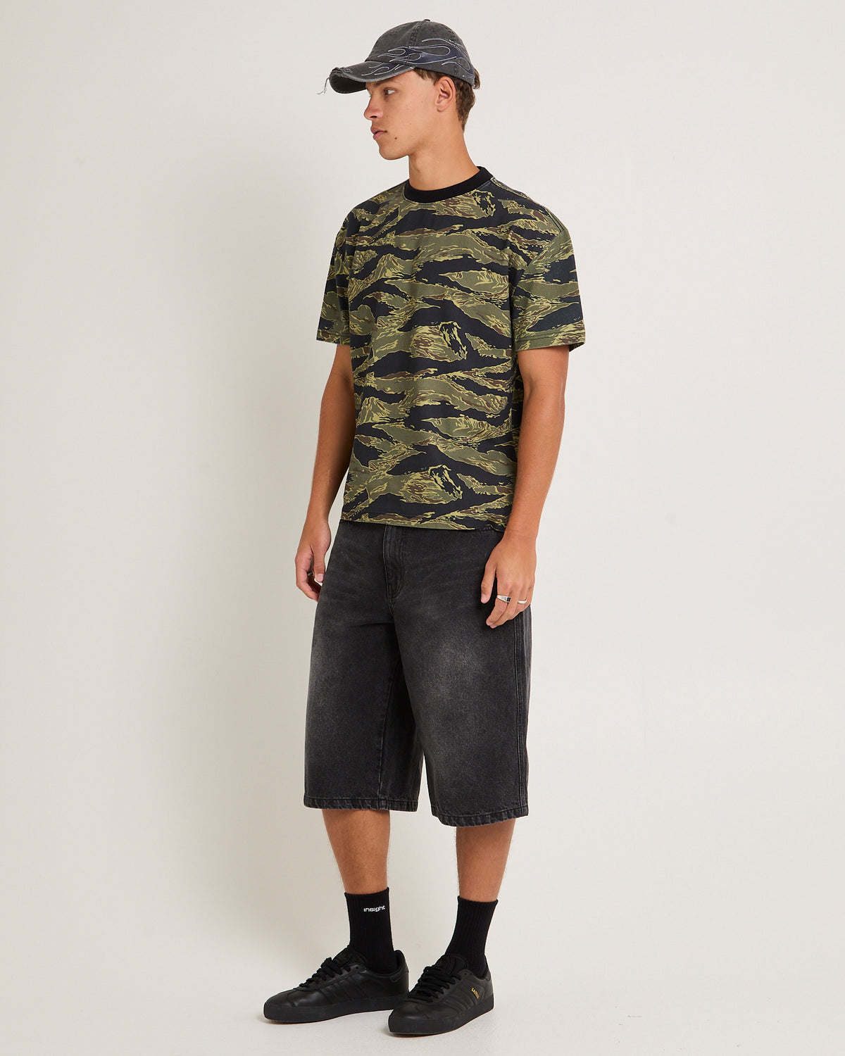 Tiger Camo Cropped T-Shirt MUTLI