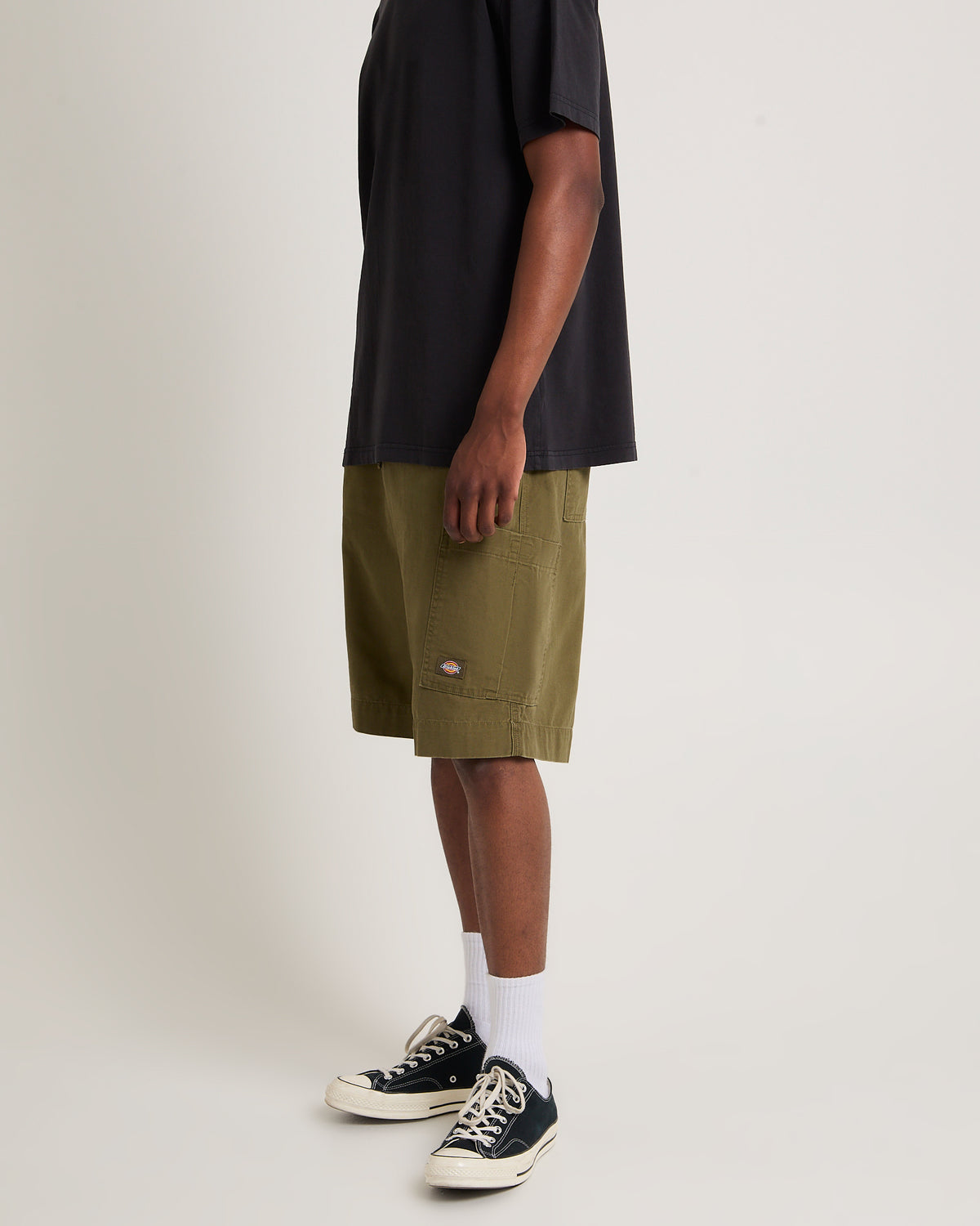 Dickies Cargo Chute Denim Shorts RINSED MOSS