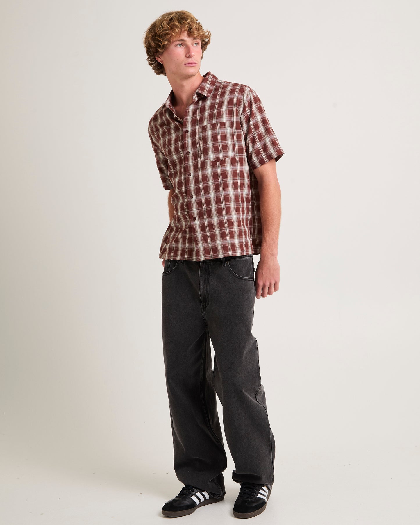 Figment Box Short Sleeve Check Shirt