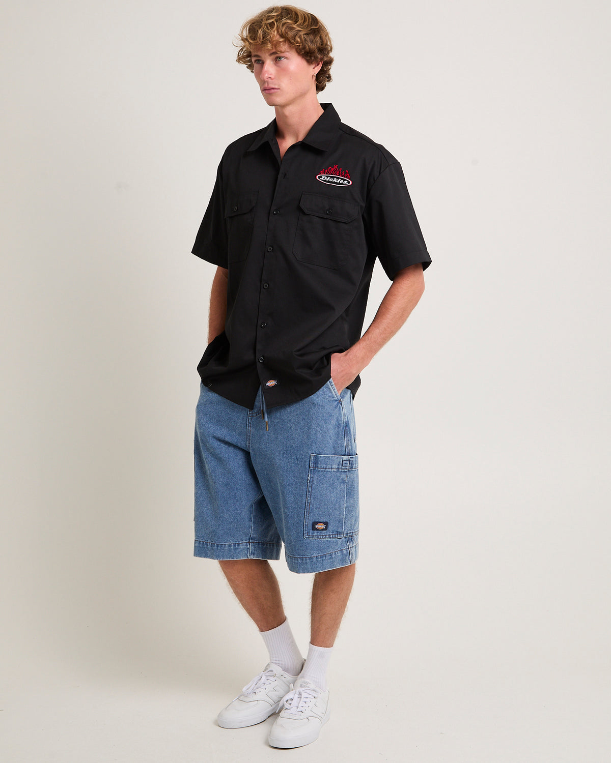 1574 Fire Boy Short Sleeve Shirt BLACK
