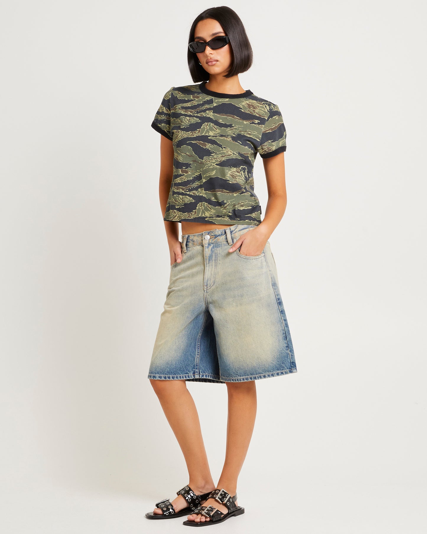 Kourtney Longline Denim Jorts