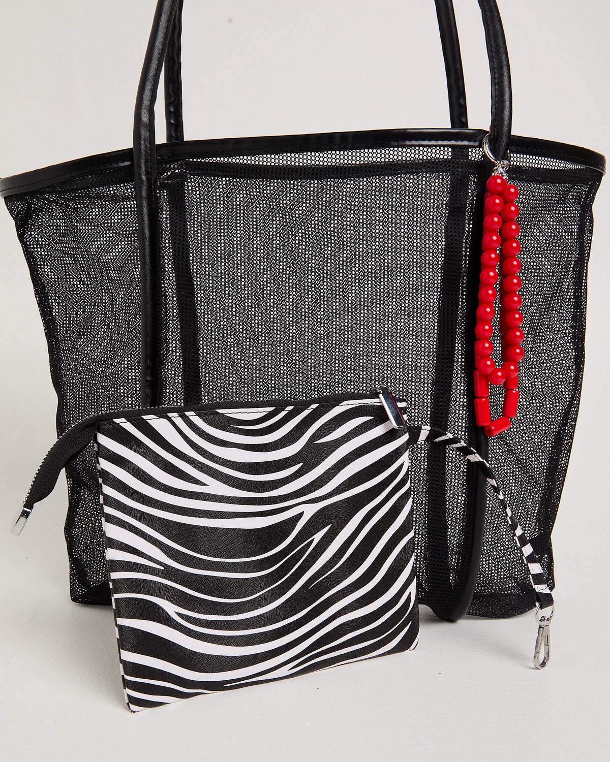 Callie Mesh Beach Bag BLACK