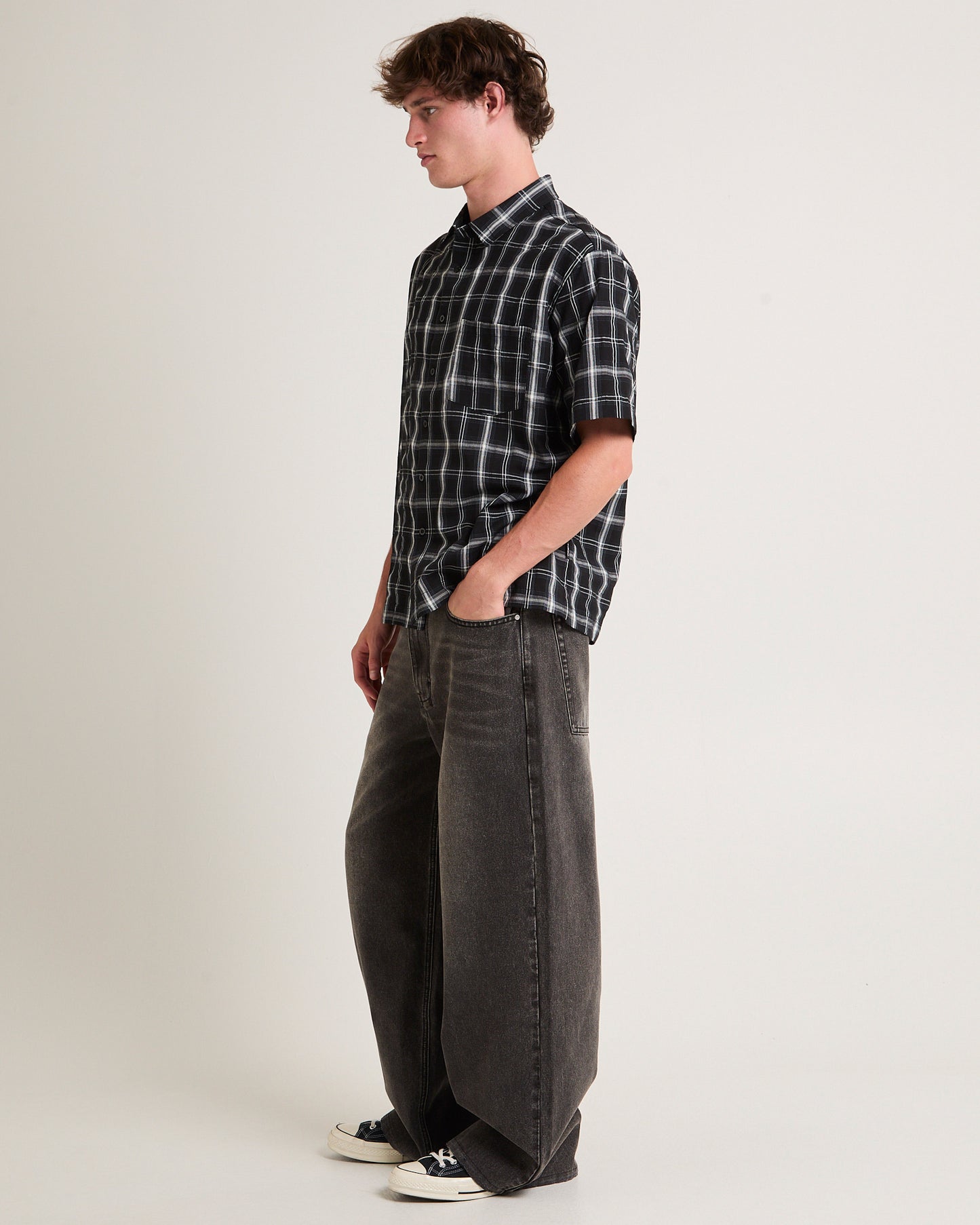 Figment Box Short Sleeve Check Shirt