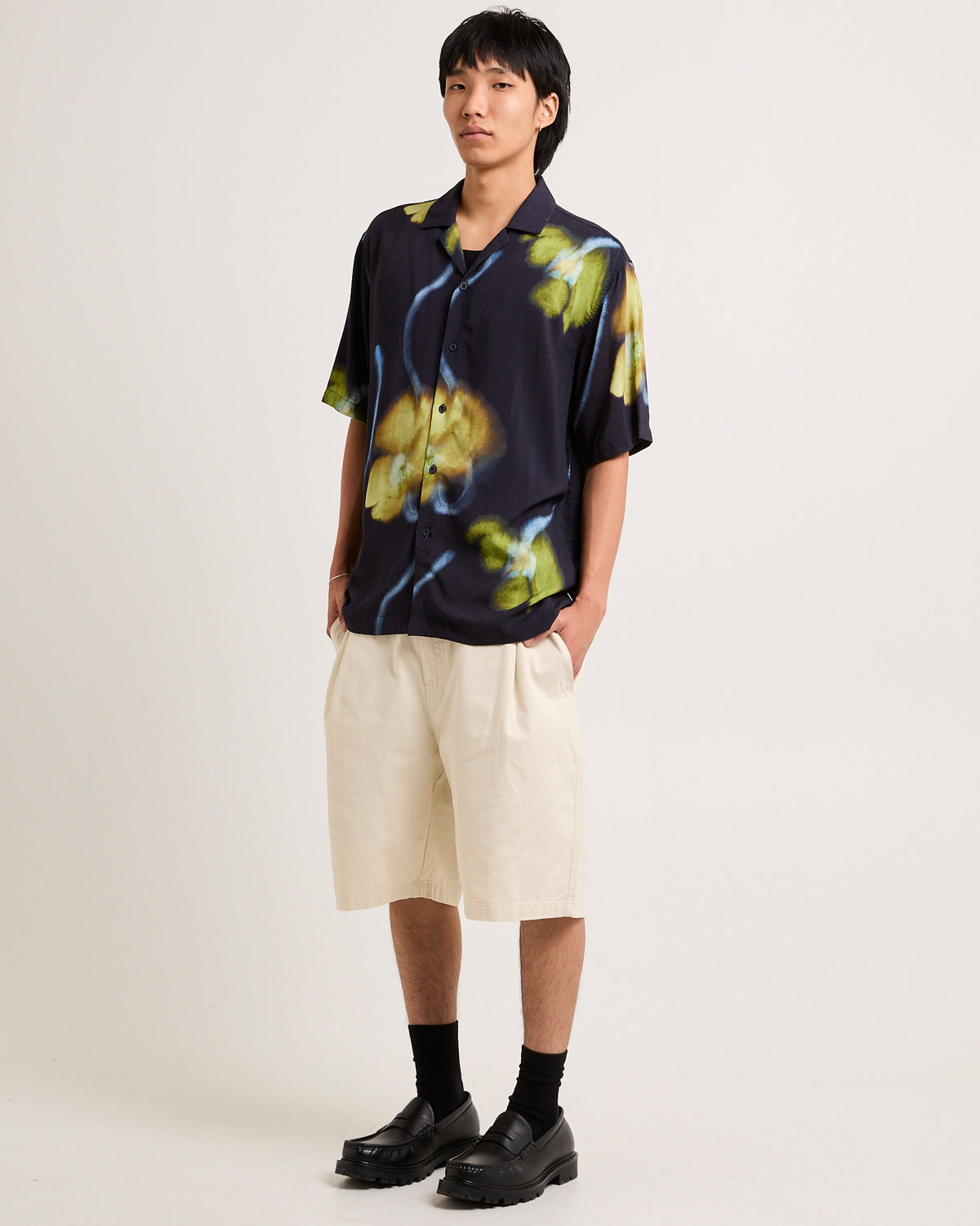 Alma Short Sleeve Resort Shirt NAVY