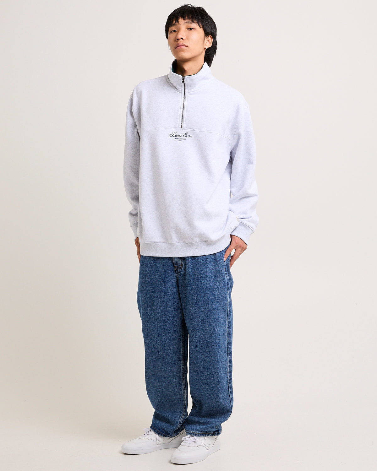Club 1/4 Zip Fleece Jumper FROST MARLE