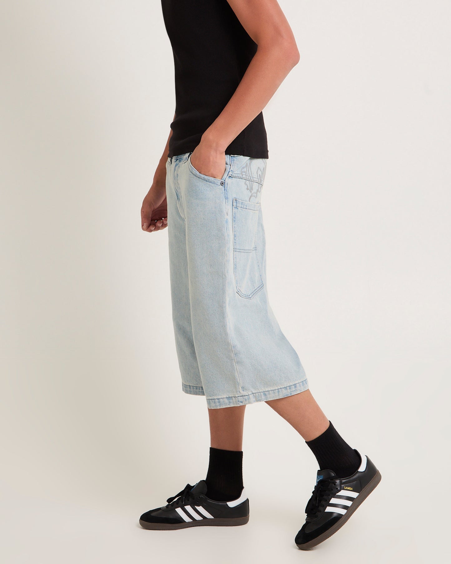 A7 Mega Baggy Denim Shorts Wayne