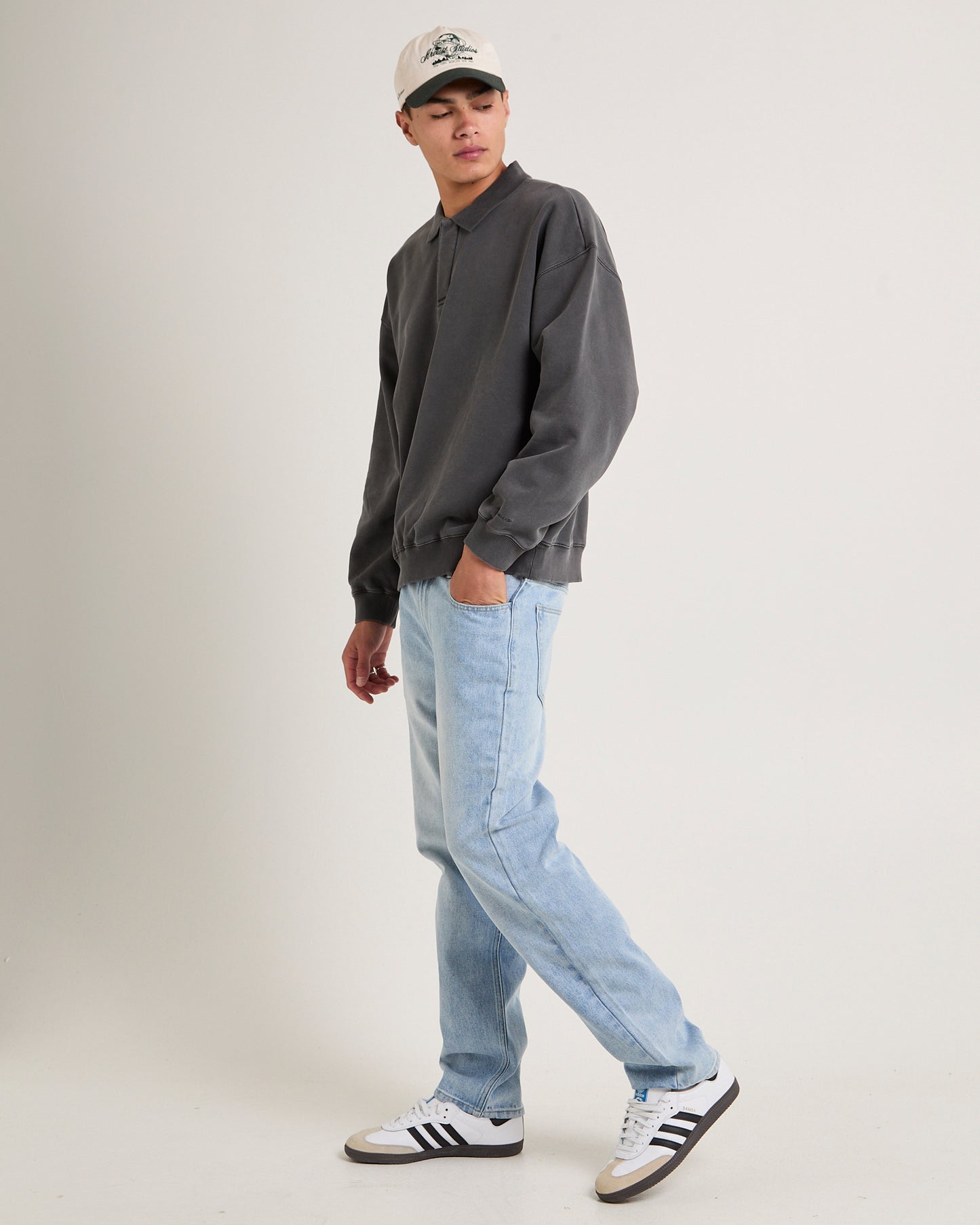 Script Fleece Polo Shirt