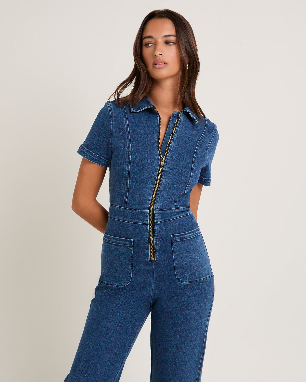 Nikki Denim Maxi Boiler Suit MIDNIGHT BLUE