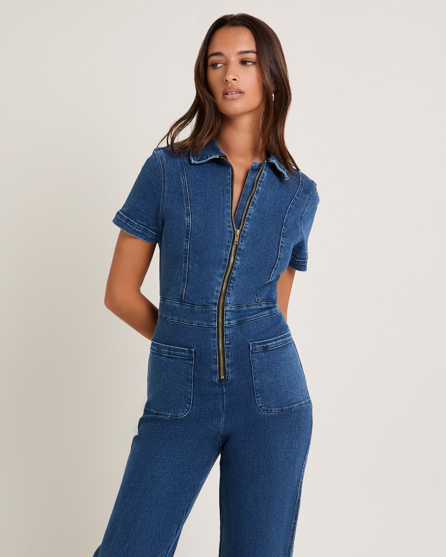 Nikki Denim Maxi Boiler Suit