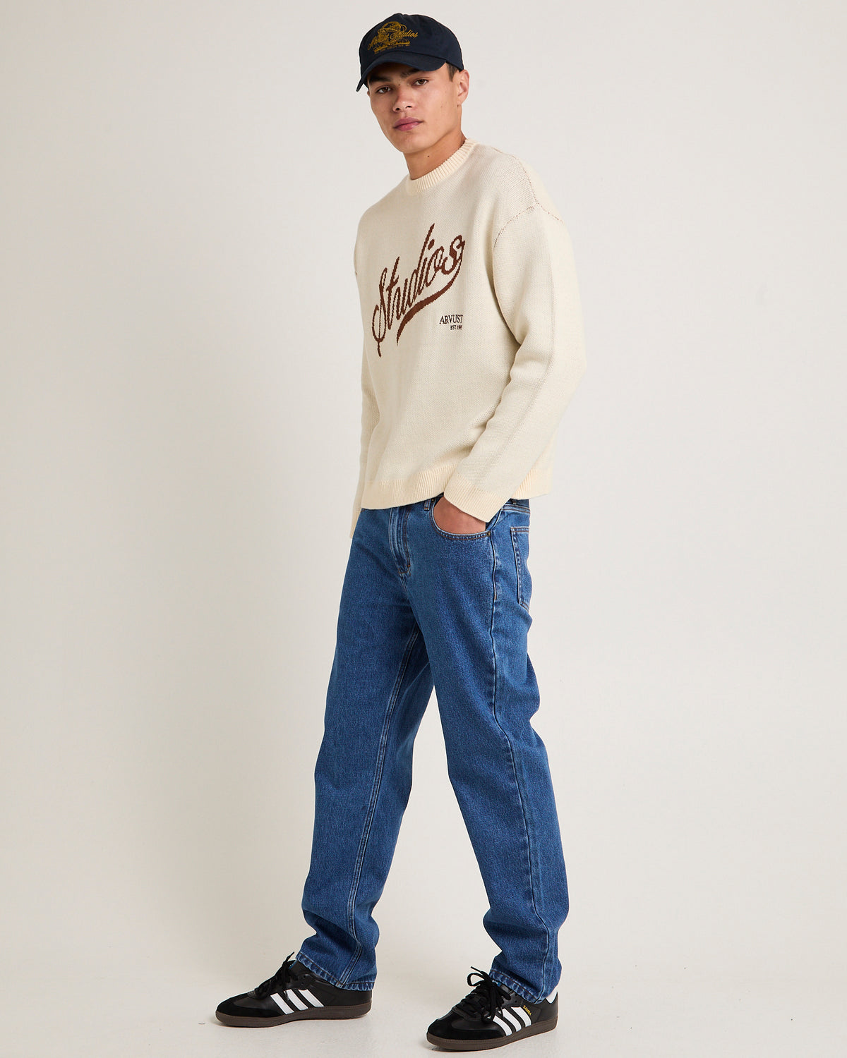 Studio Intarsia Knit Jumper CREAM