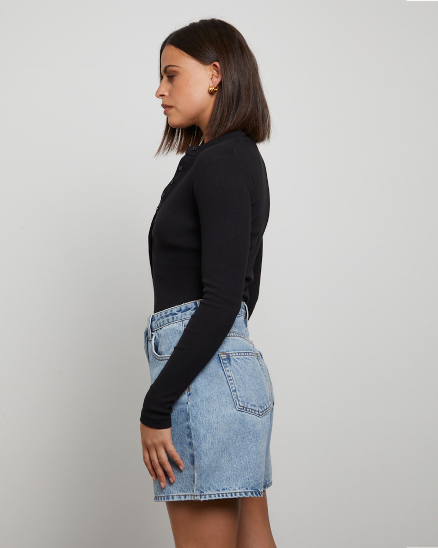 Button Front Long Sleeve Bodysuit