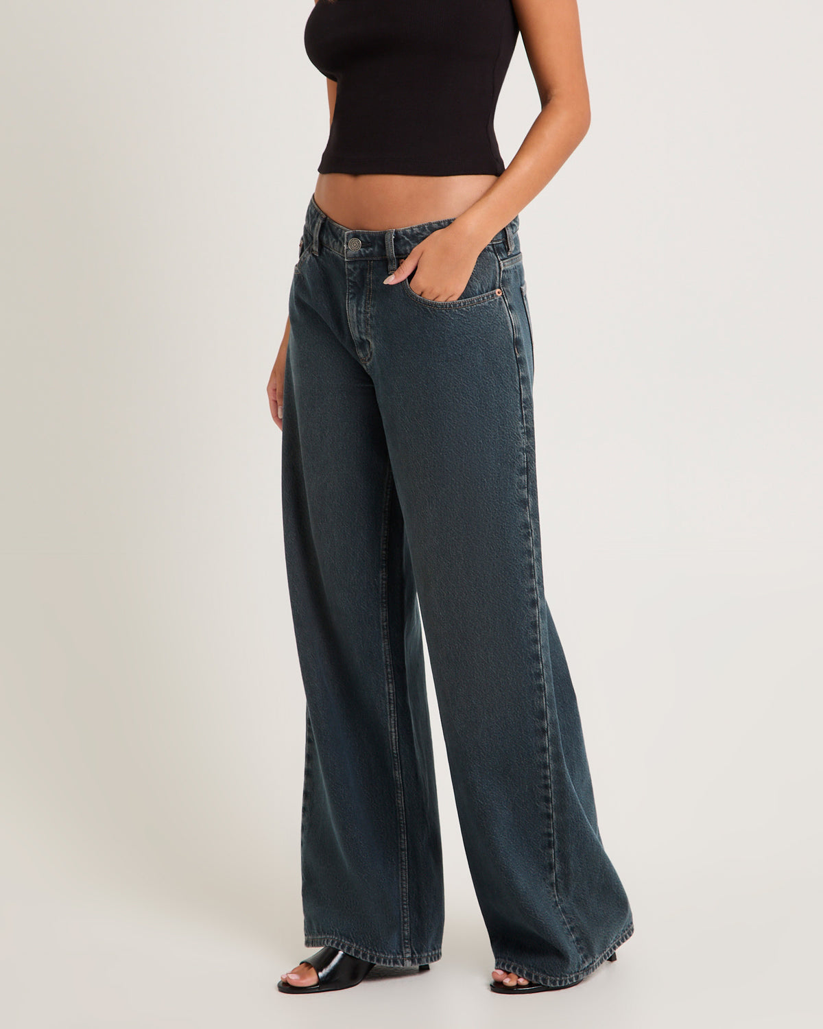 Low Slouched Denim Jeans Smoked Tea SMOKED TEA