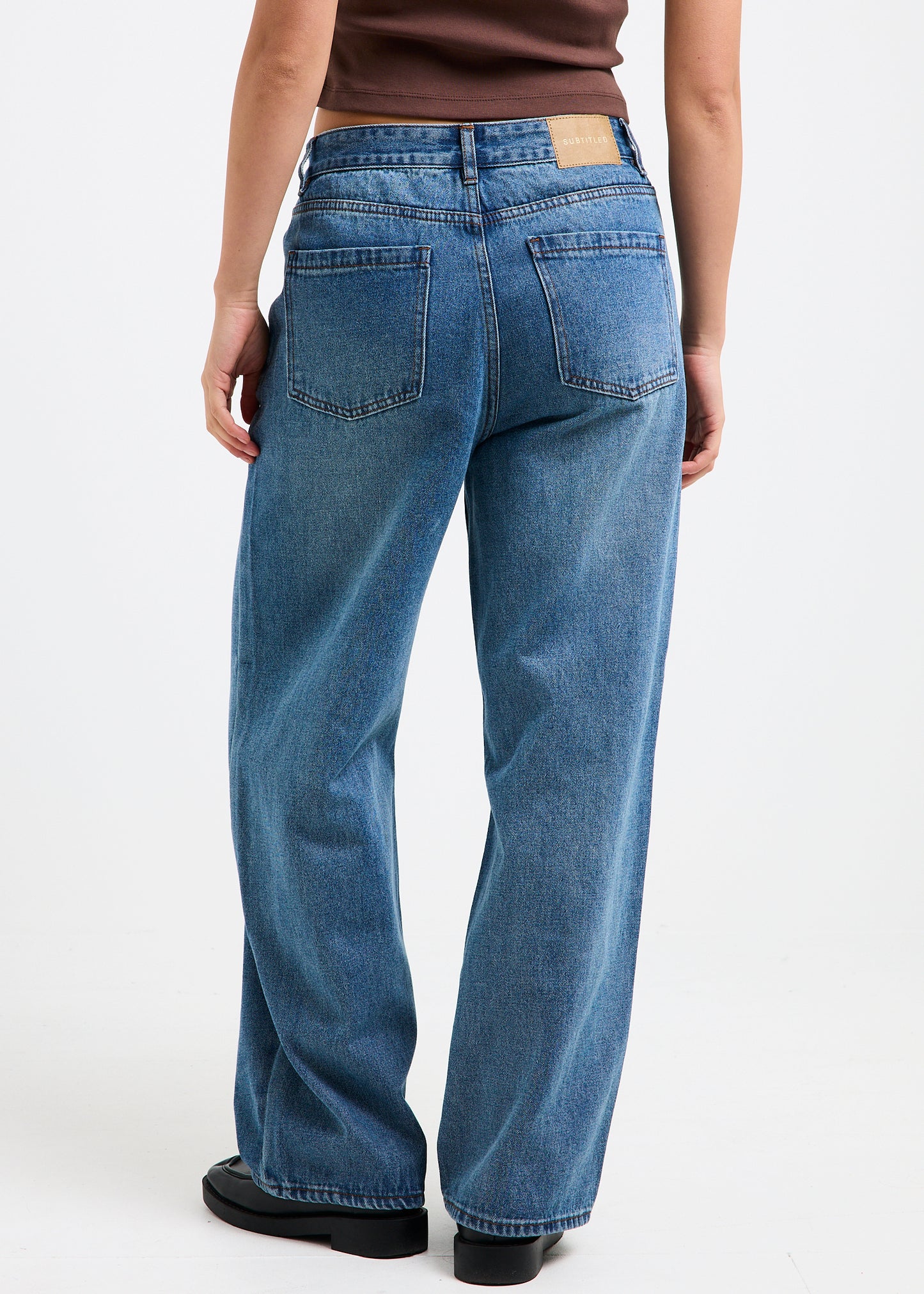 Alexa Mid Rise Denim Jeans Petite Relaxed