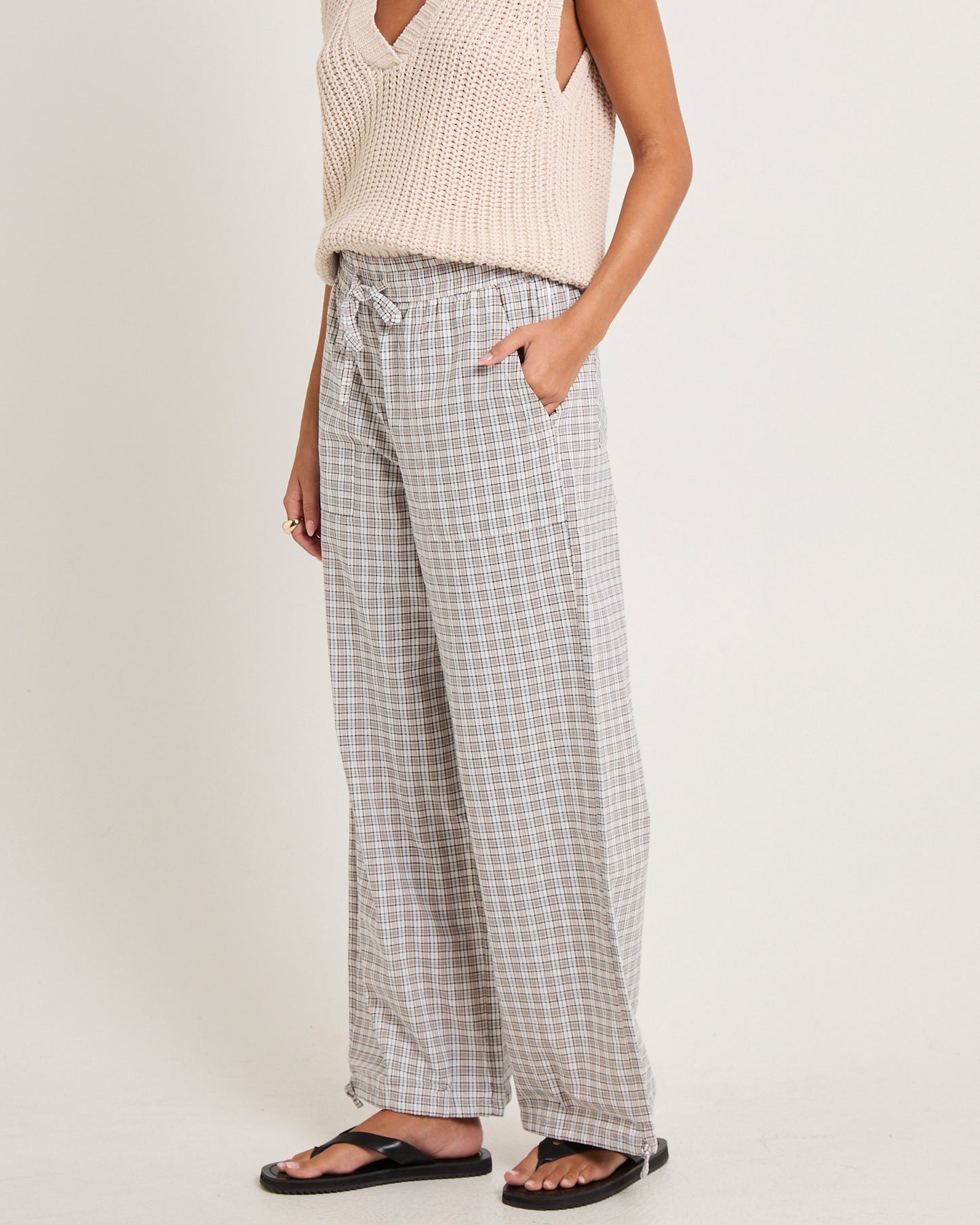 Drew Seersucker Wide Leg Pants