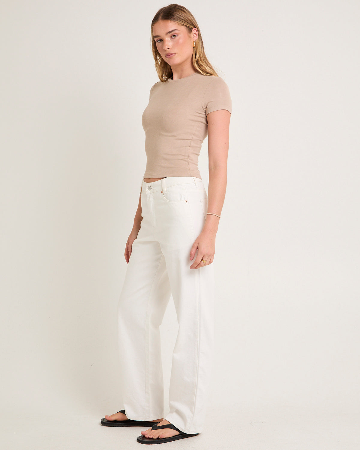 Slinky Fitted T-Shirt STONE