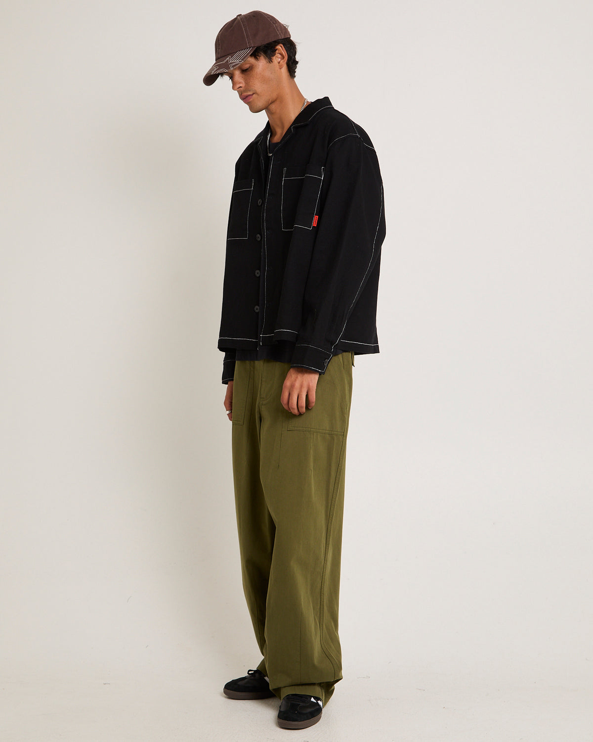 Pleasure Overshirt BLACK