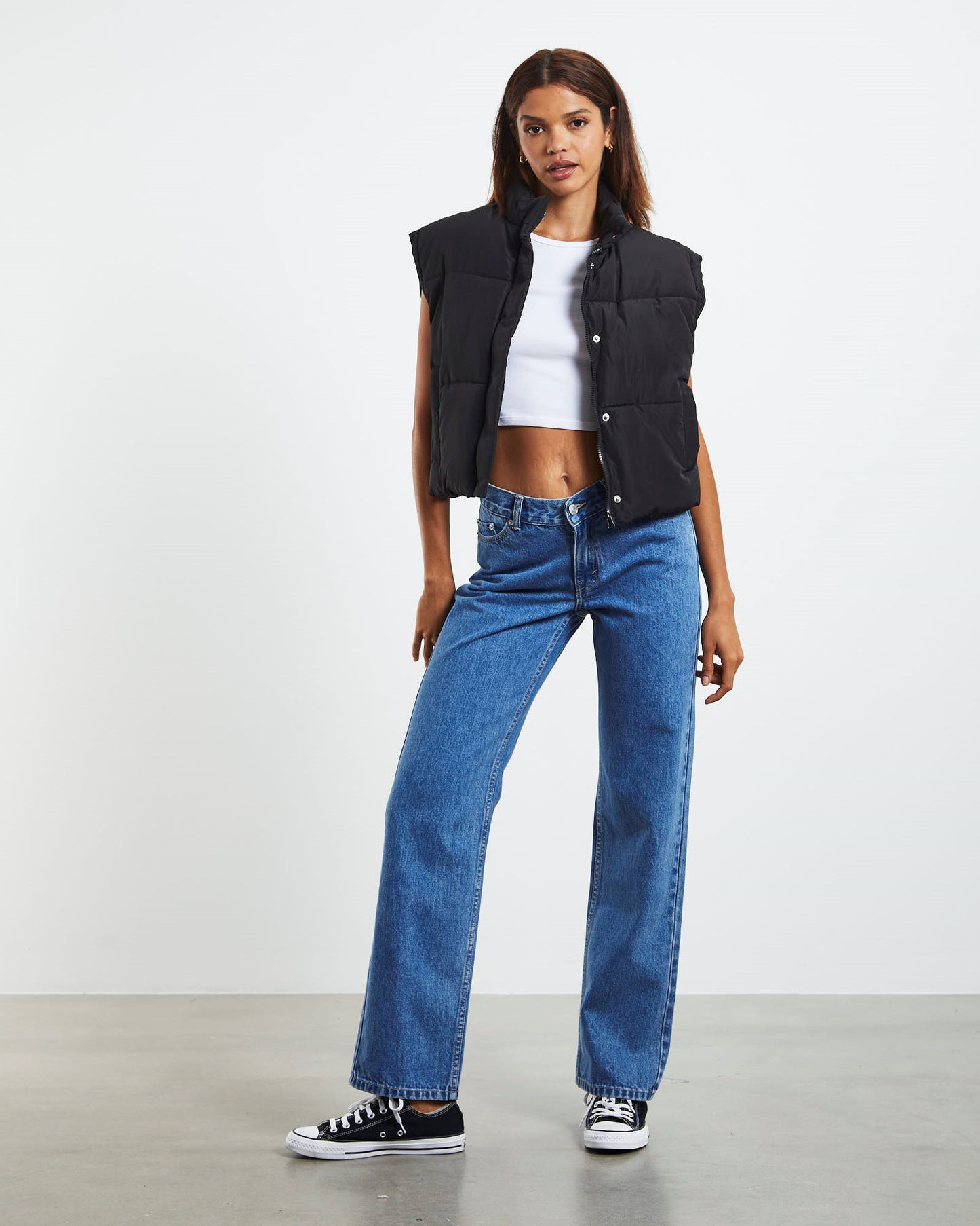 Emmy Low Rise V-Waist Straight Jeans Bright Blue