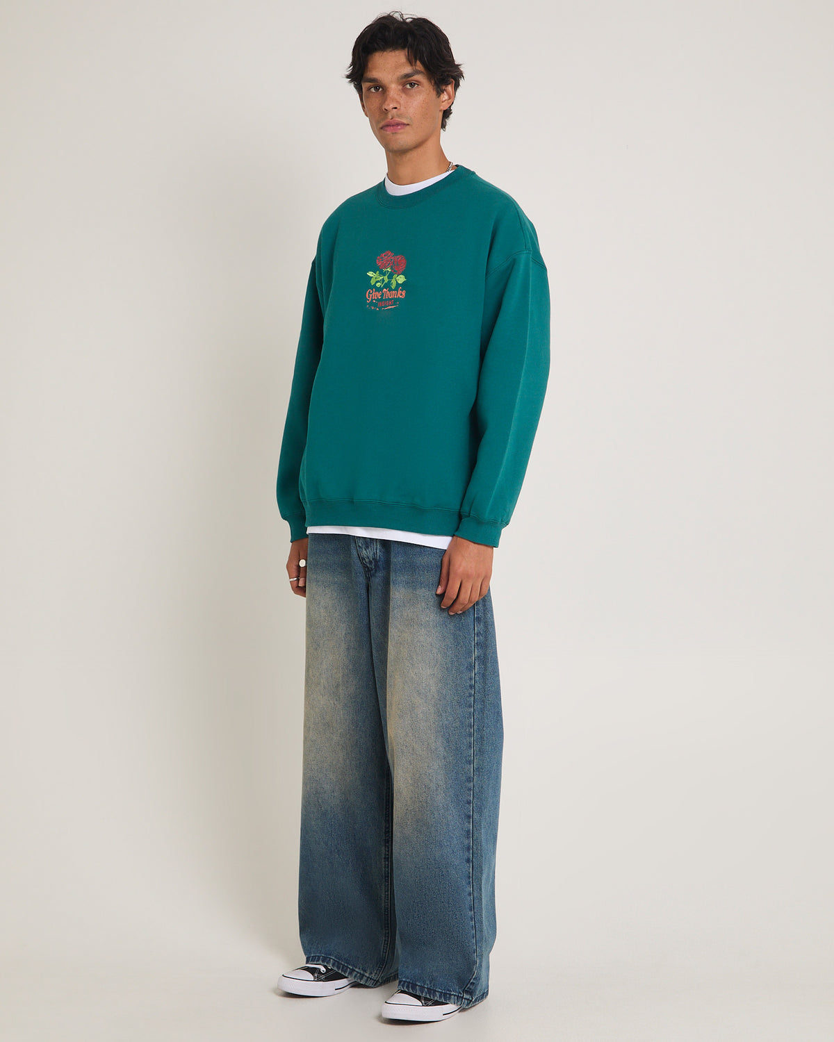 Gritter Crew Sweater TEAL