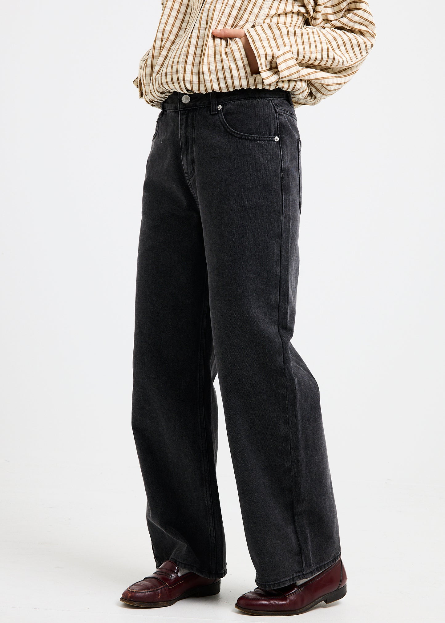 Alexa Mid Rise Denim Jeans Petite Relaxed