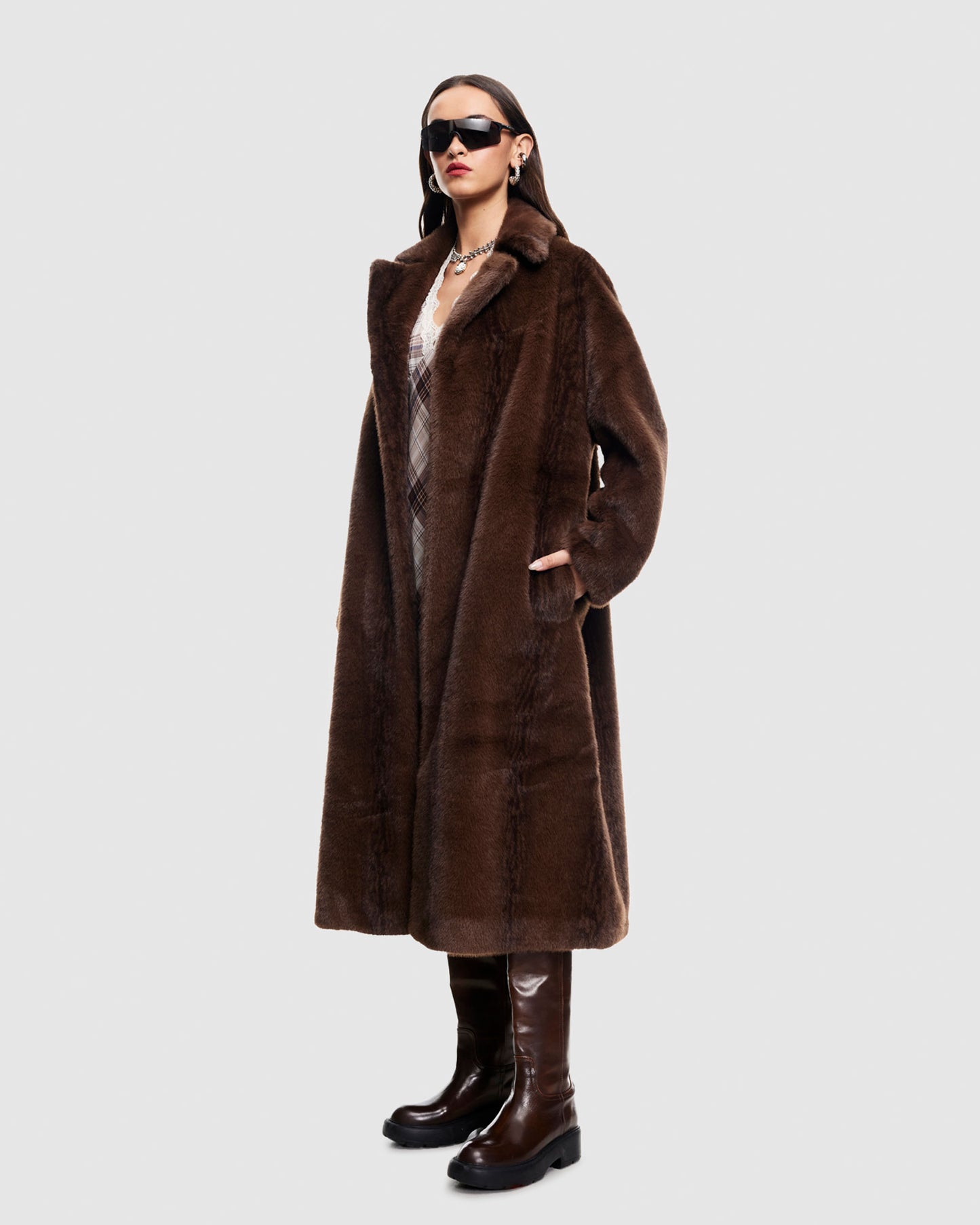 Moss Faux Fur Coat