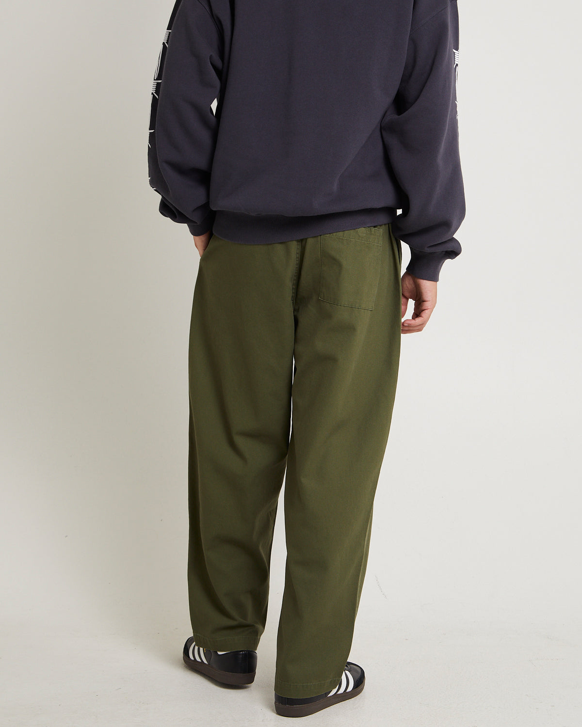 Ninety Eights Elastic Waist Pants MILITARY