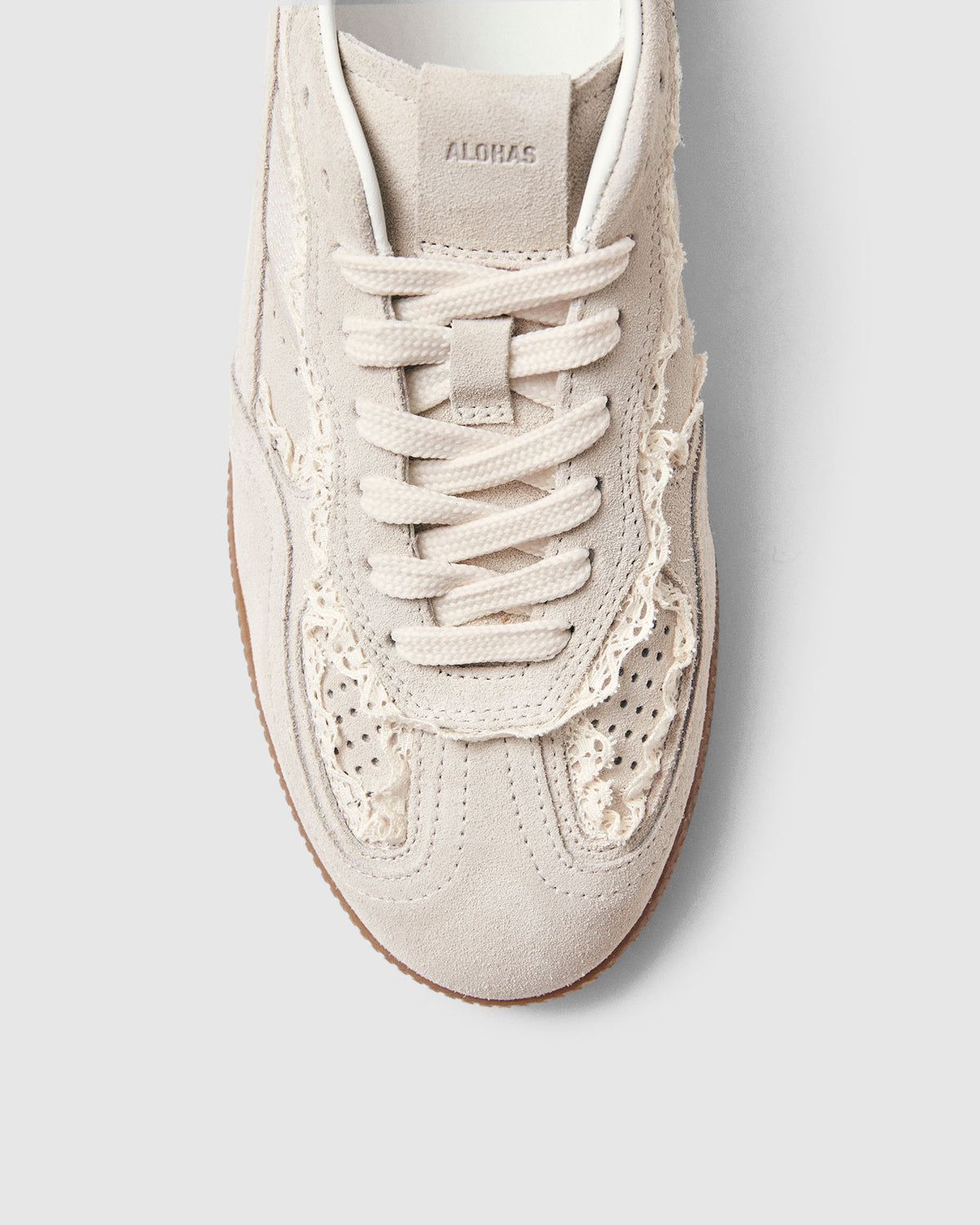 Tb.490 Crochet Cream Leather Sneakers CREAM