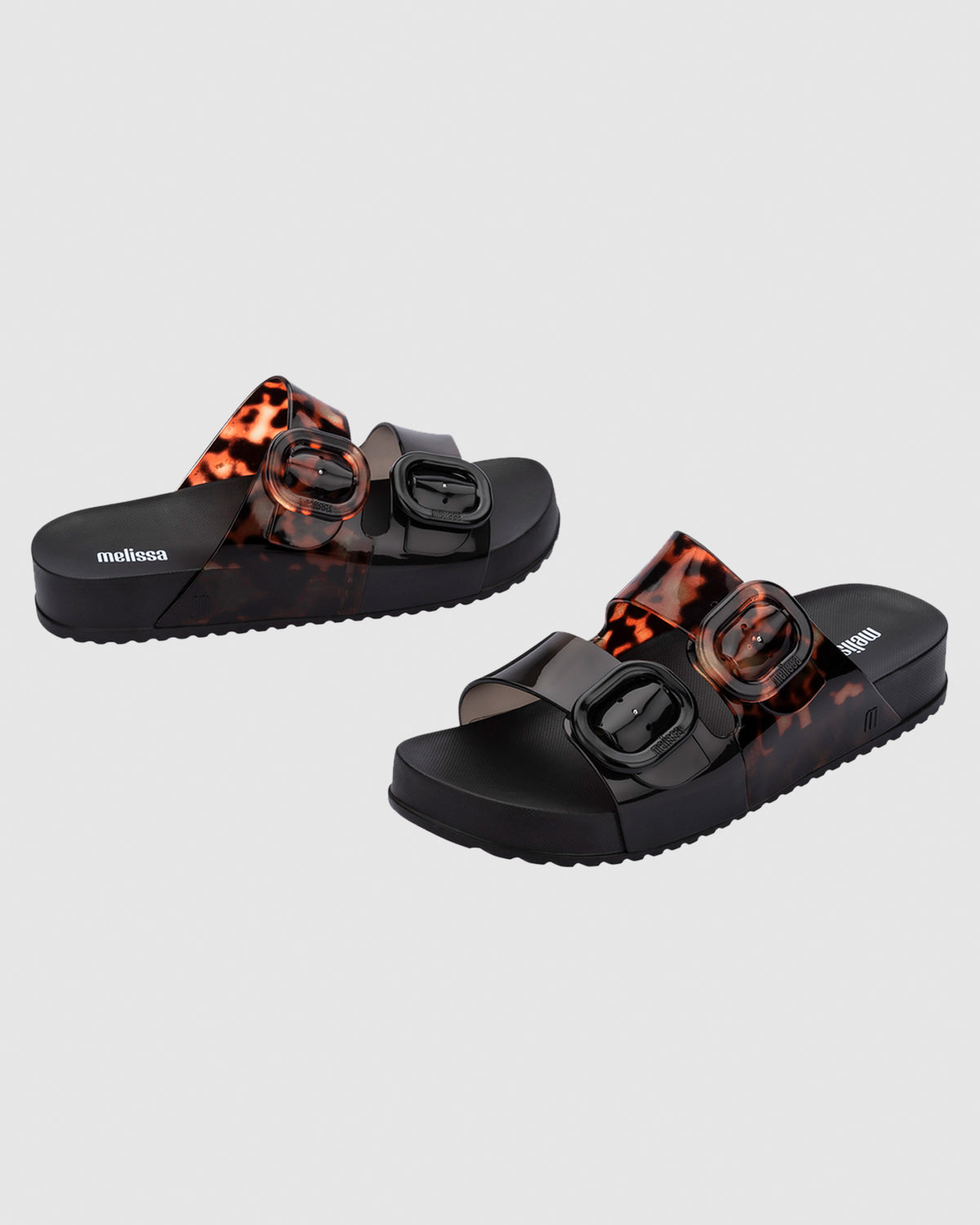 Melissa Cozy Platform BLACK/CLEAR TORTOISE