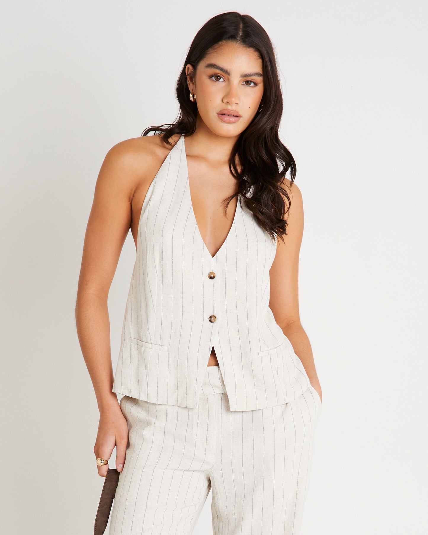 Peta Plunge Halter Top