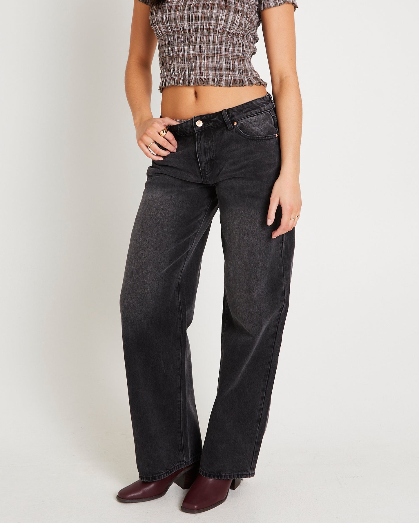 Maylee Low Rise Relaxed Denim Jeans