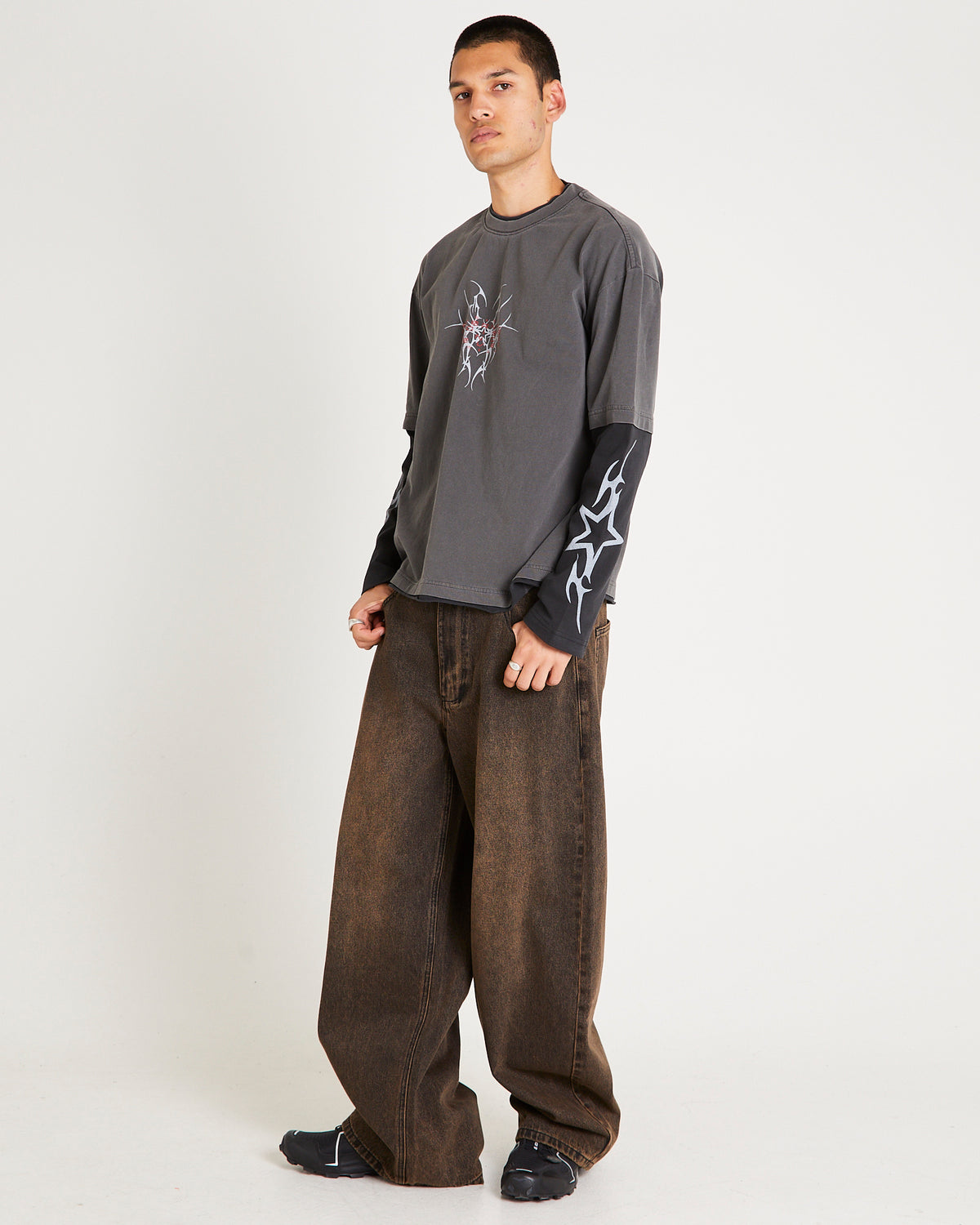 Mayhem Double Sleeve T-Shirt BLACK