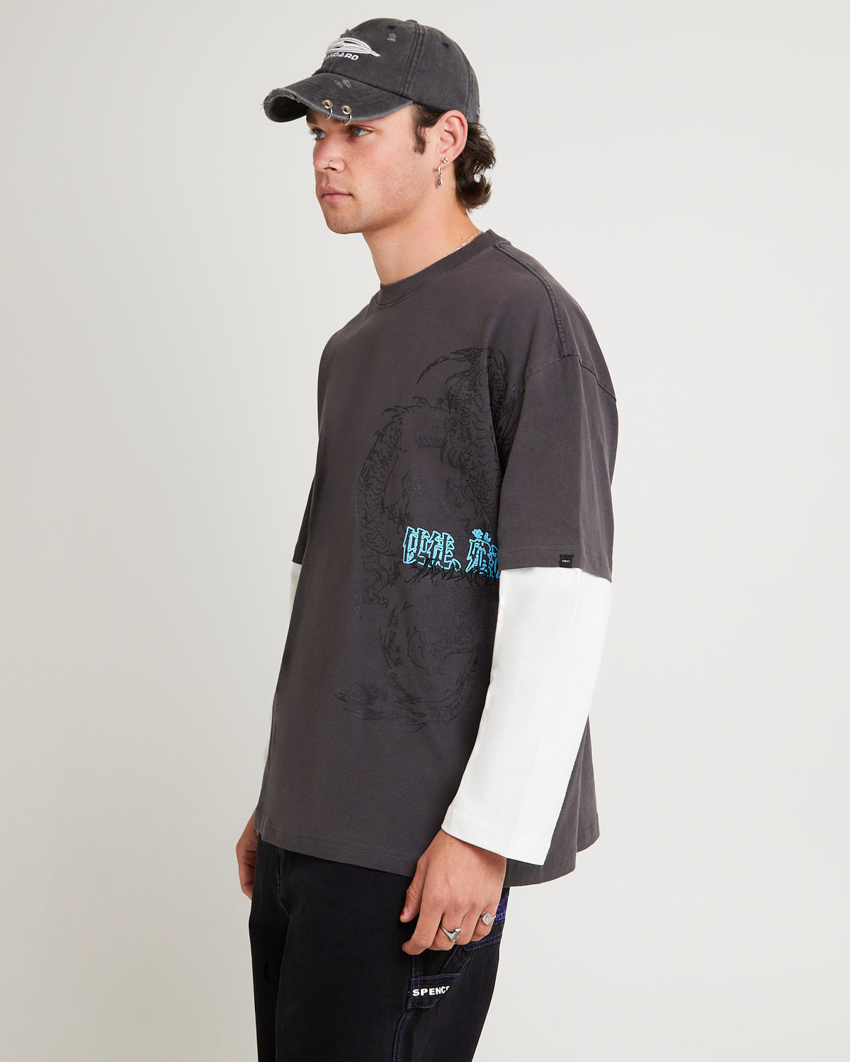 Haymarket Long Sleeve T-Shirt CHARCOAL