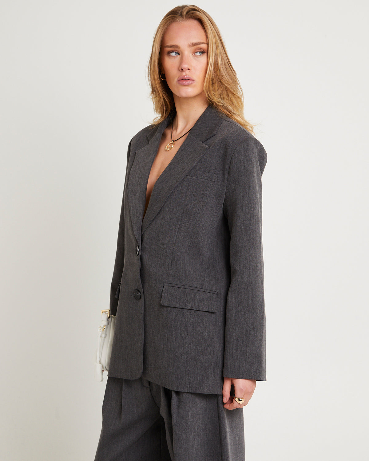 Emory Oversized Jacket CHARCOAL