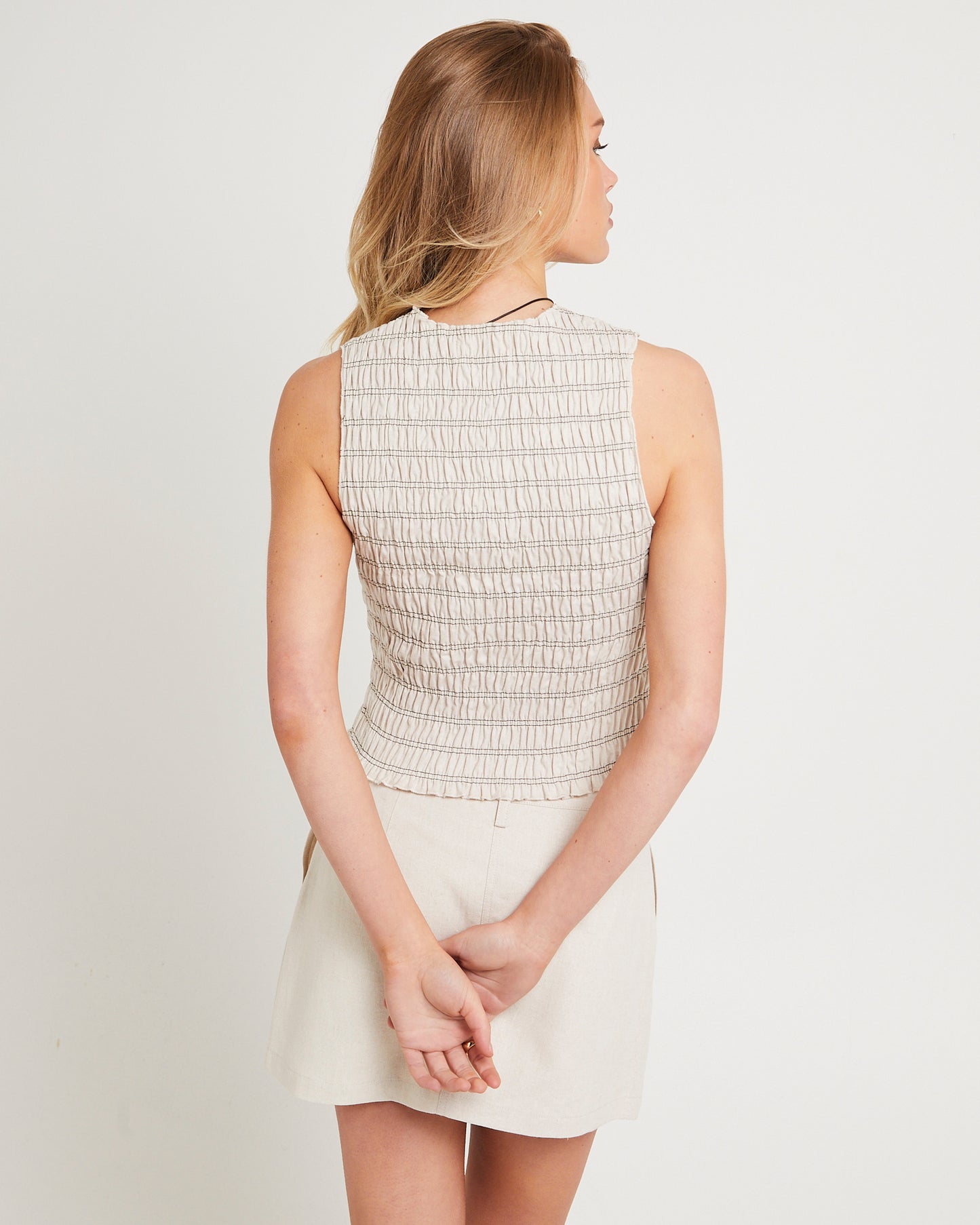 Delmore Shirred  Top