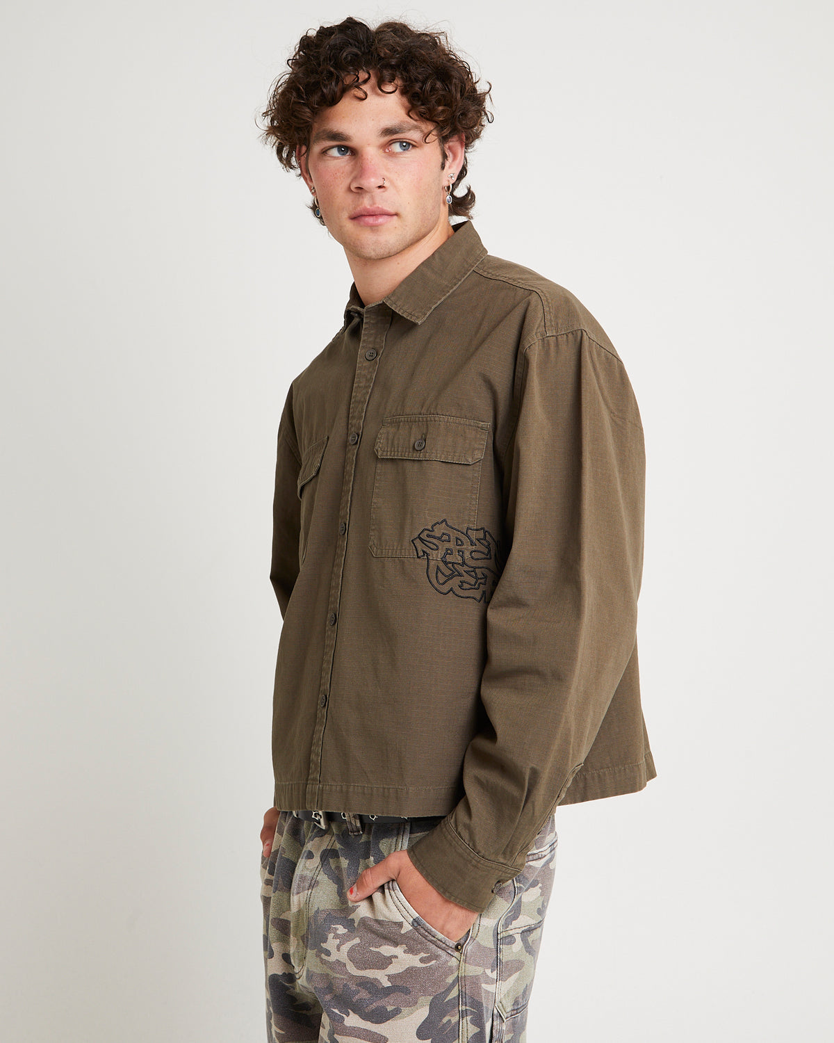 Echo Surplus Long Sleeve Shirt GREEN