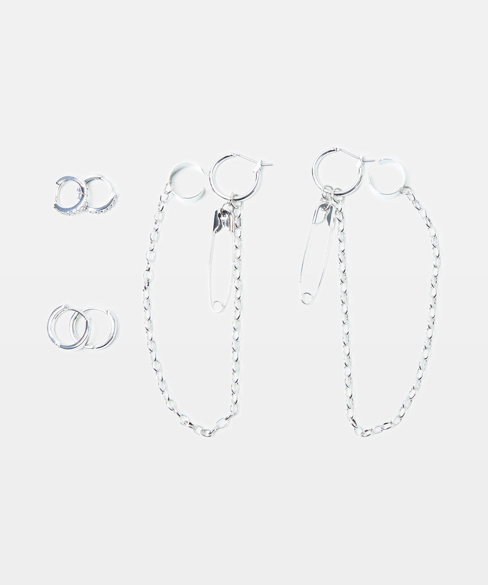 V Safety P Ear Cuff Set SILVER