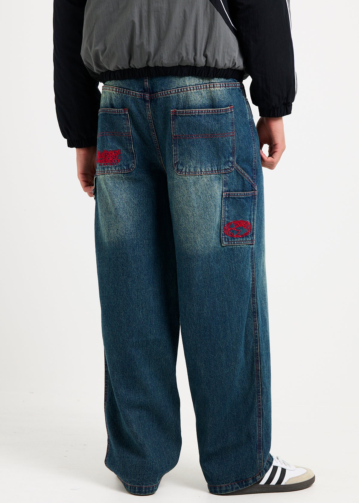 Brunson Carpenter Denim Jeans BLUE/RED