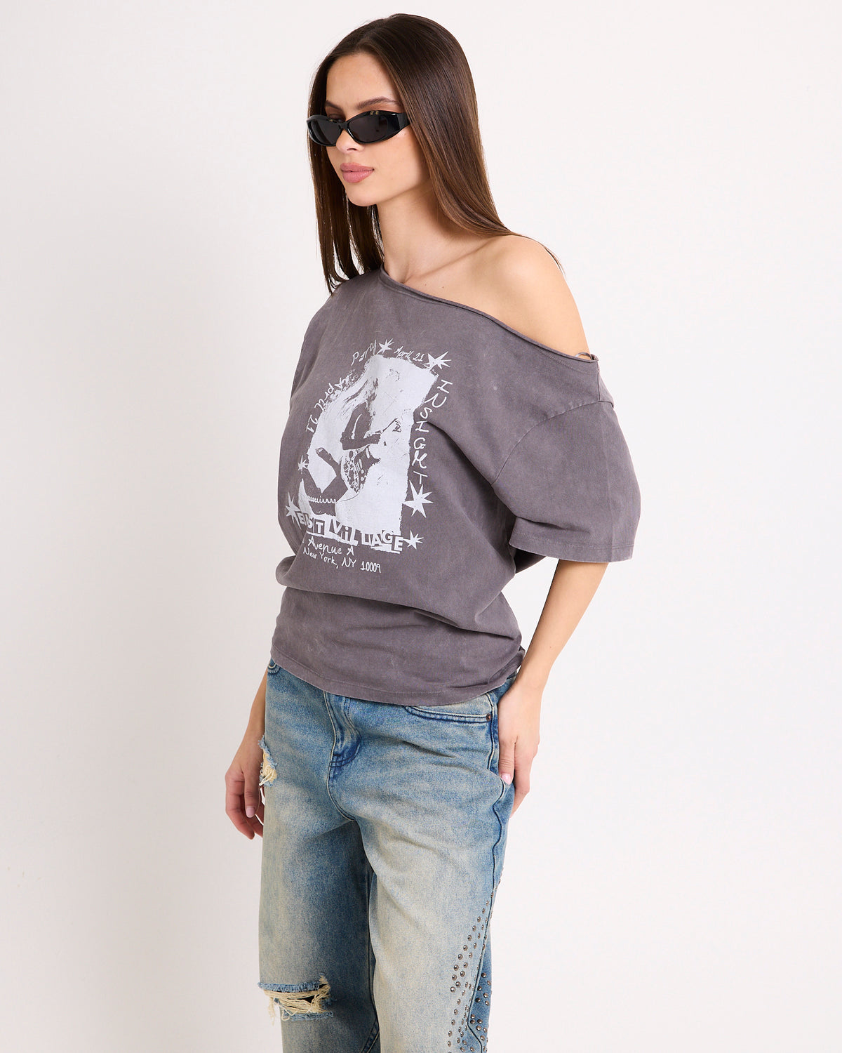 Eastvillage Assymetric T-Shirt GREY