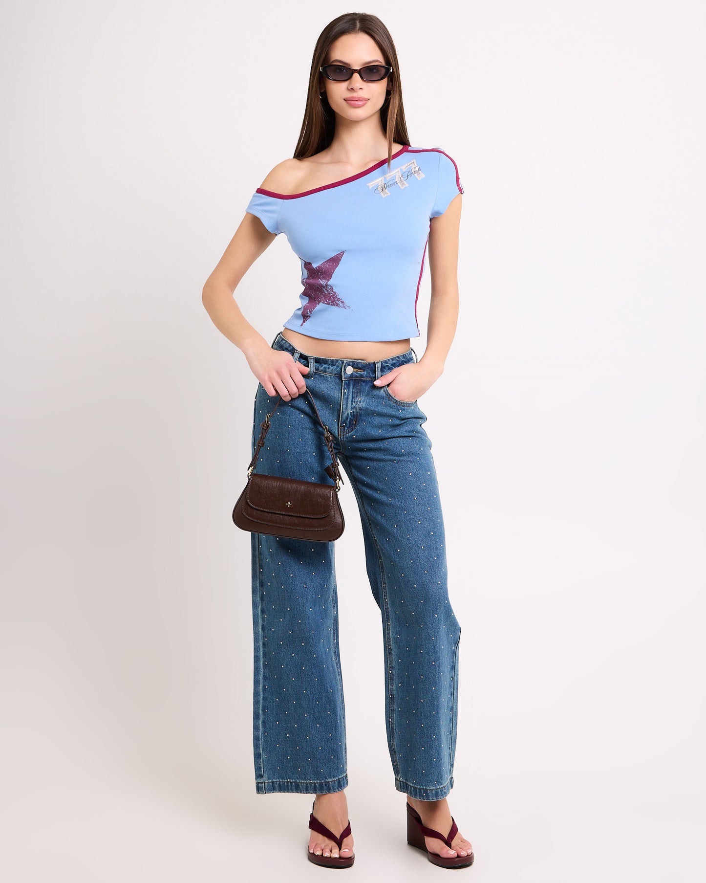 Angel Numbers One Shoulder Top