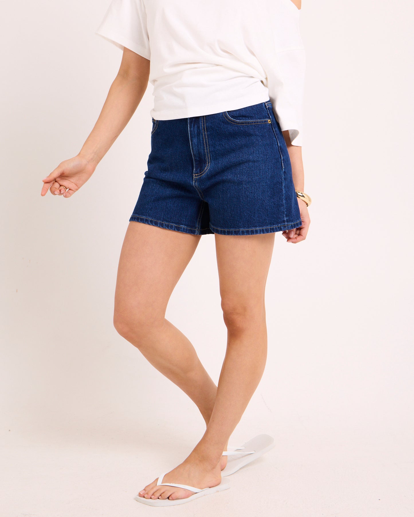 High Relaxed Denim Shorts