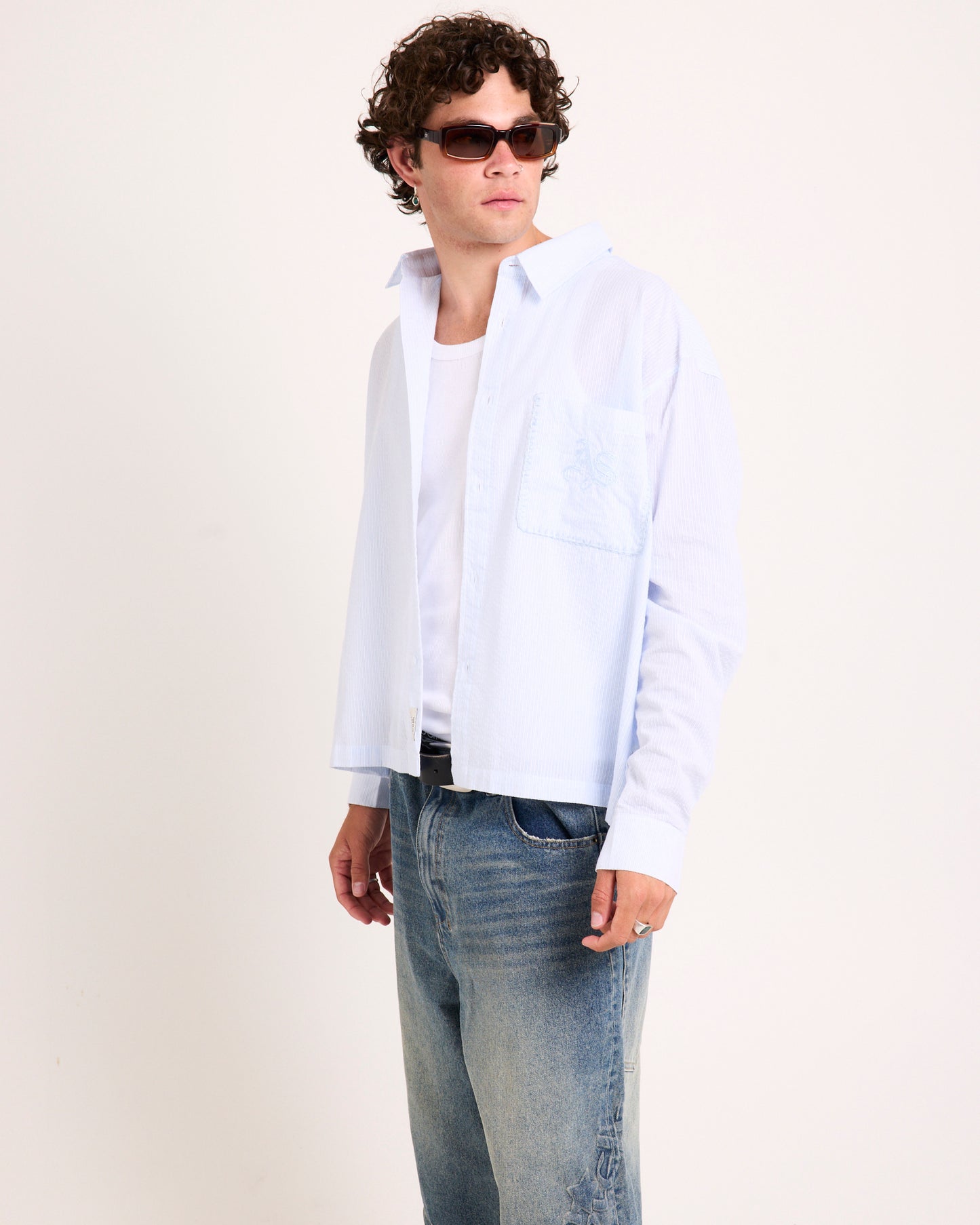 Cassa Long Sleeve Cropped Shirt