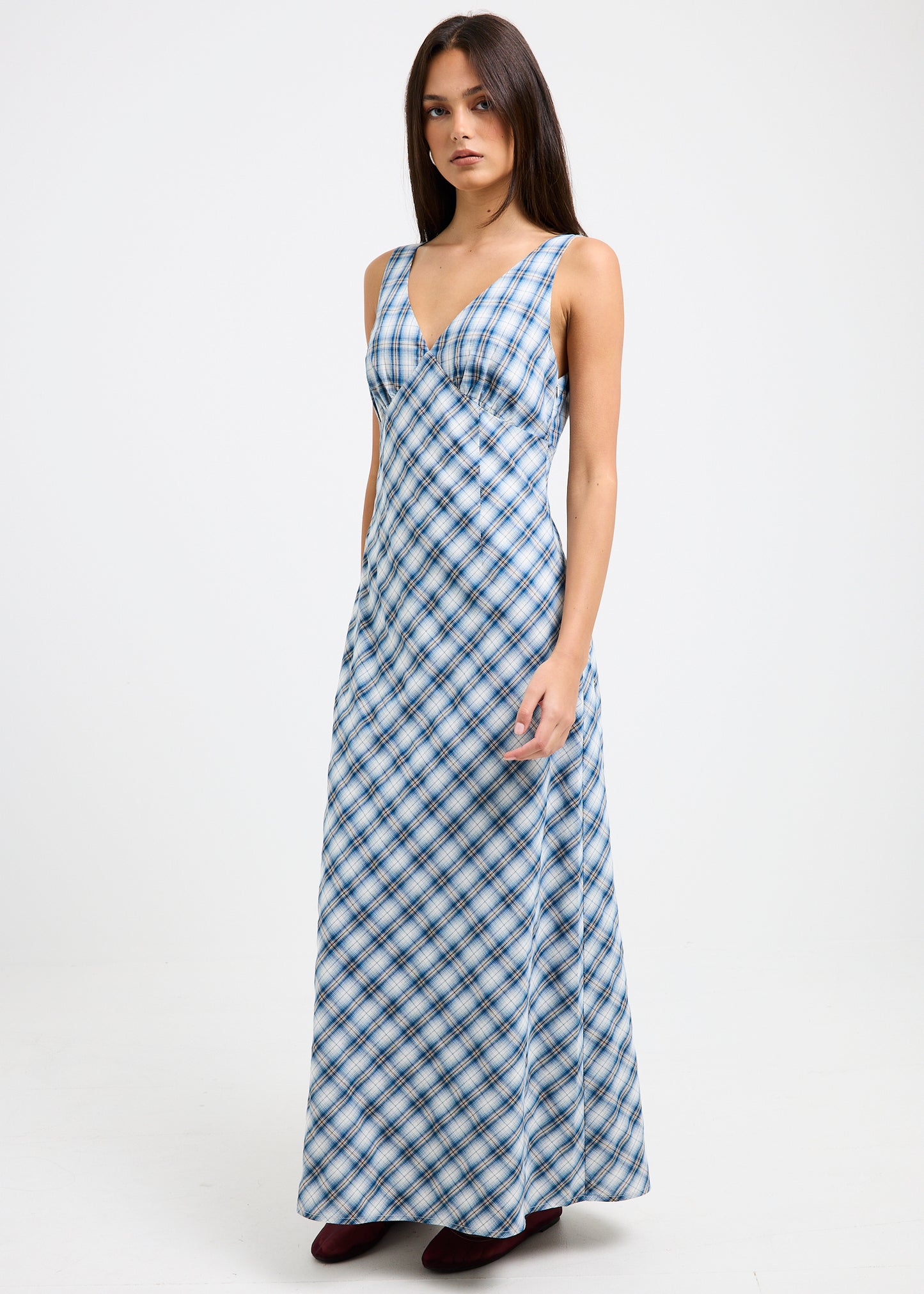 Kaia V Neck Midi Dress